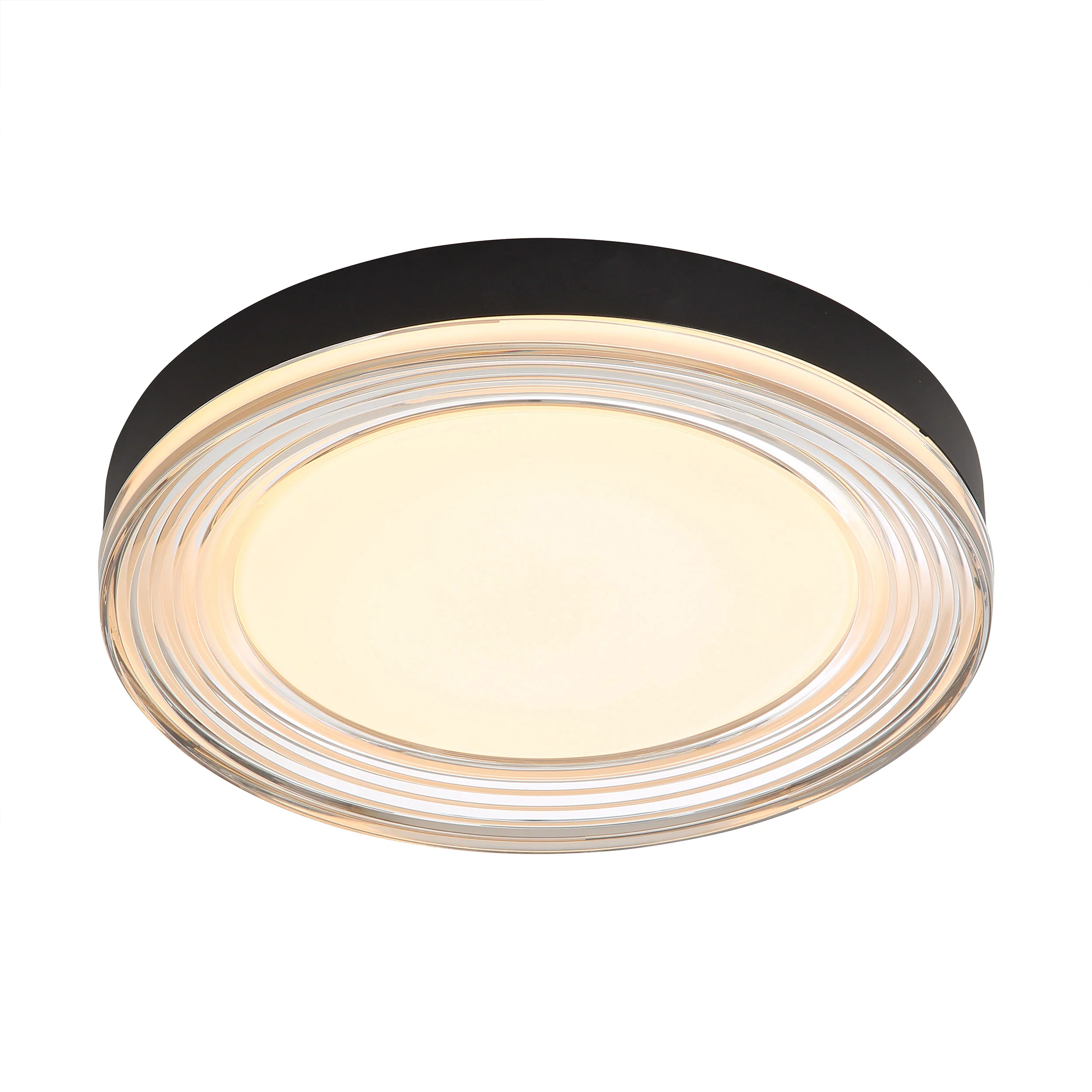 Ondulada Integrated LED 16in Flush Mount in Sand Black and Smoky Acrylic - Image 5