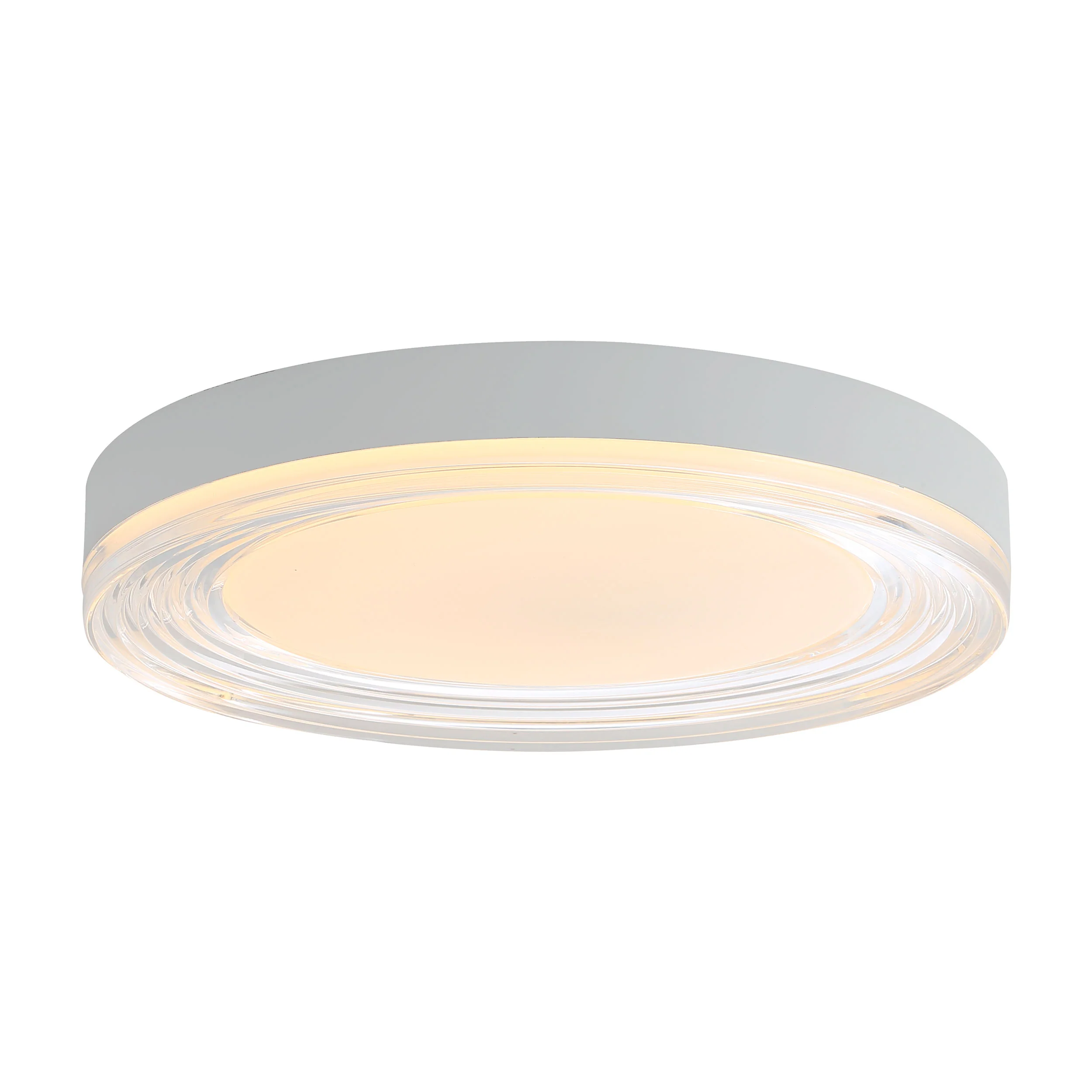Ondulada Integrated LED 16in Flush Mount in Sand White and Clear Glass - Image 3