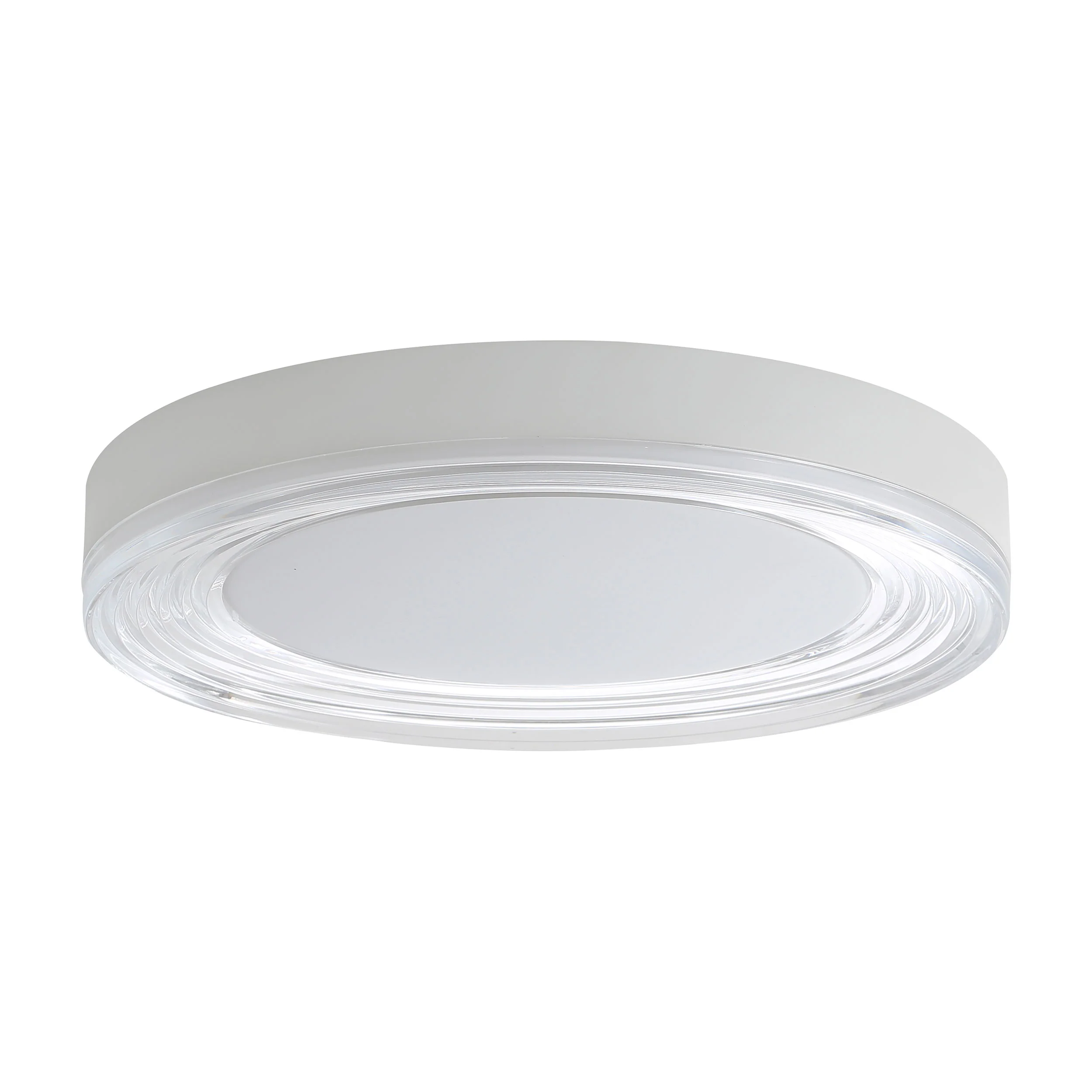 Ondulada Integrated LED 16in Flush Mount in Sand White and Clear Glass - Image 4