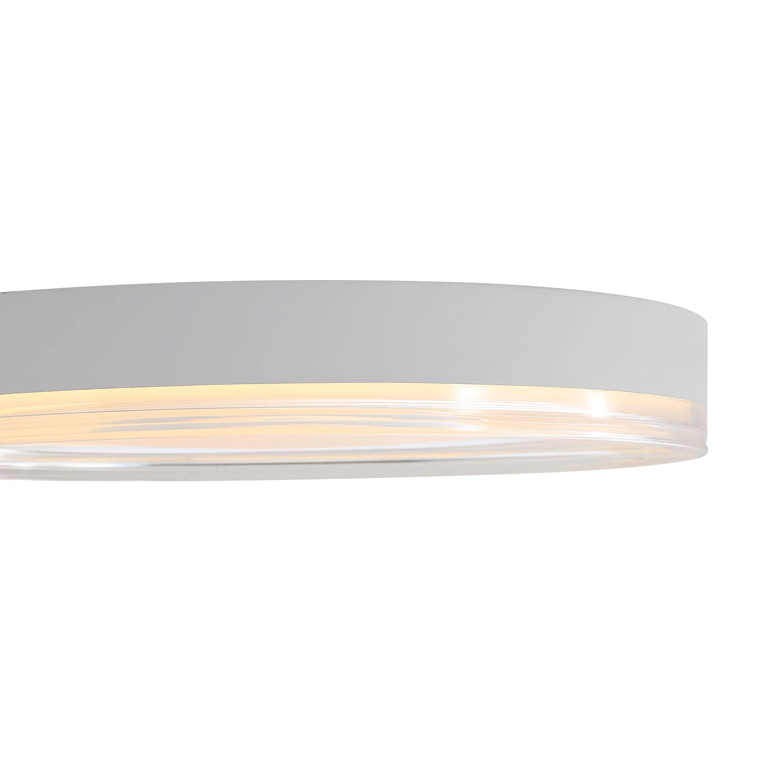 Ondulada Integrated LED 16in Flush Mount in Sand White and Clear Glass - Image 5