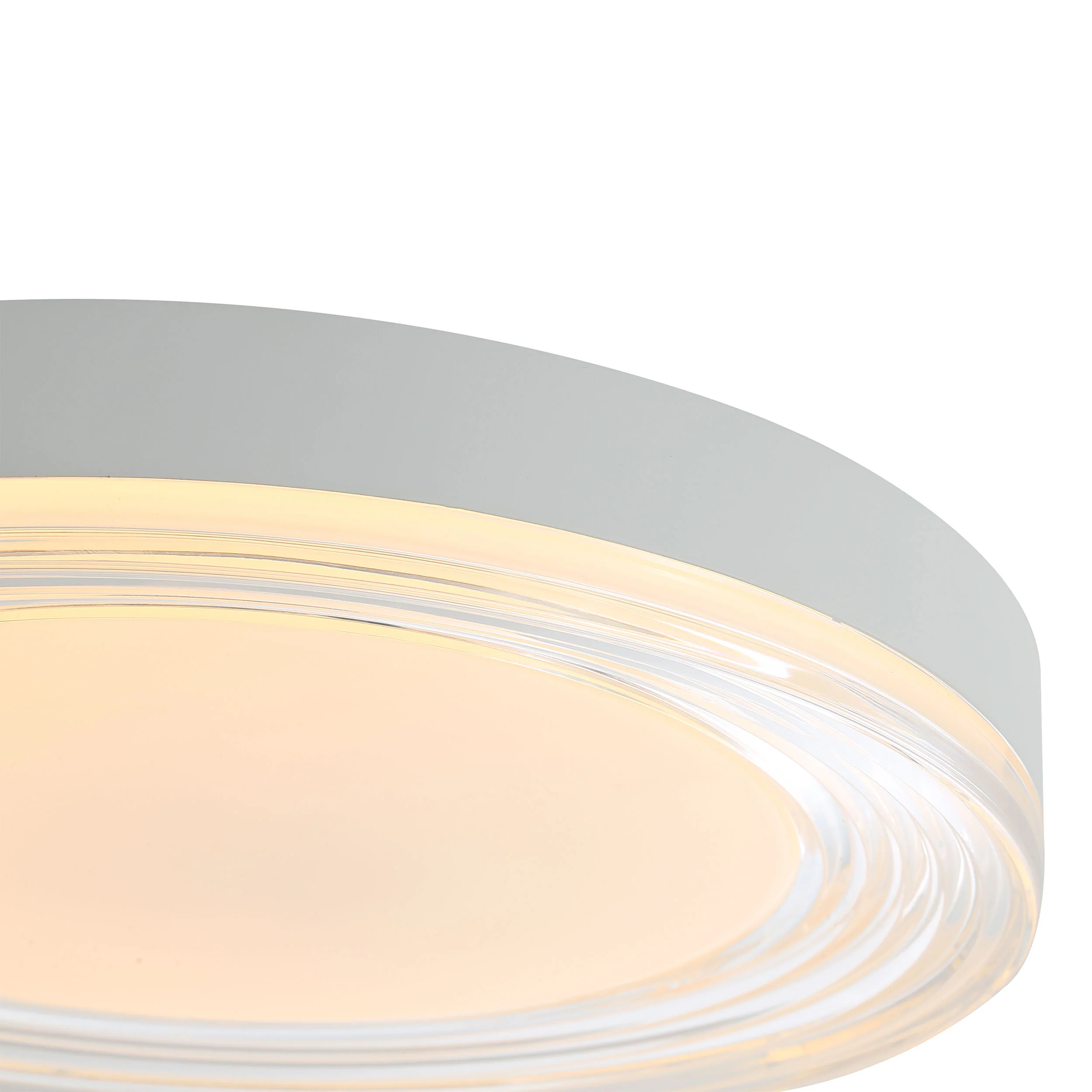 Ondulada Integrated LED 16in Flush Mount in Sand White and Clear Glass - Image 6