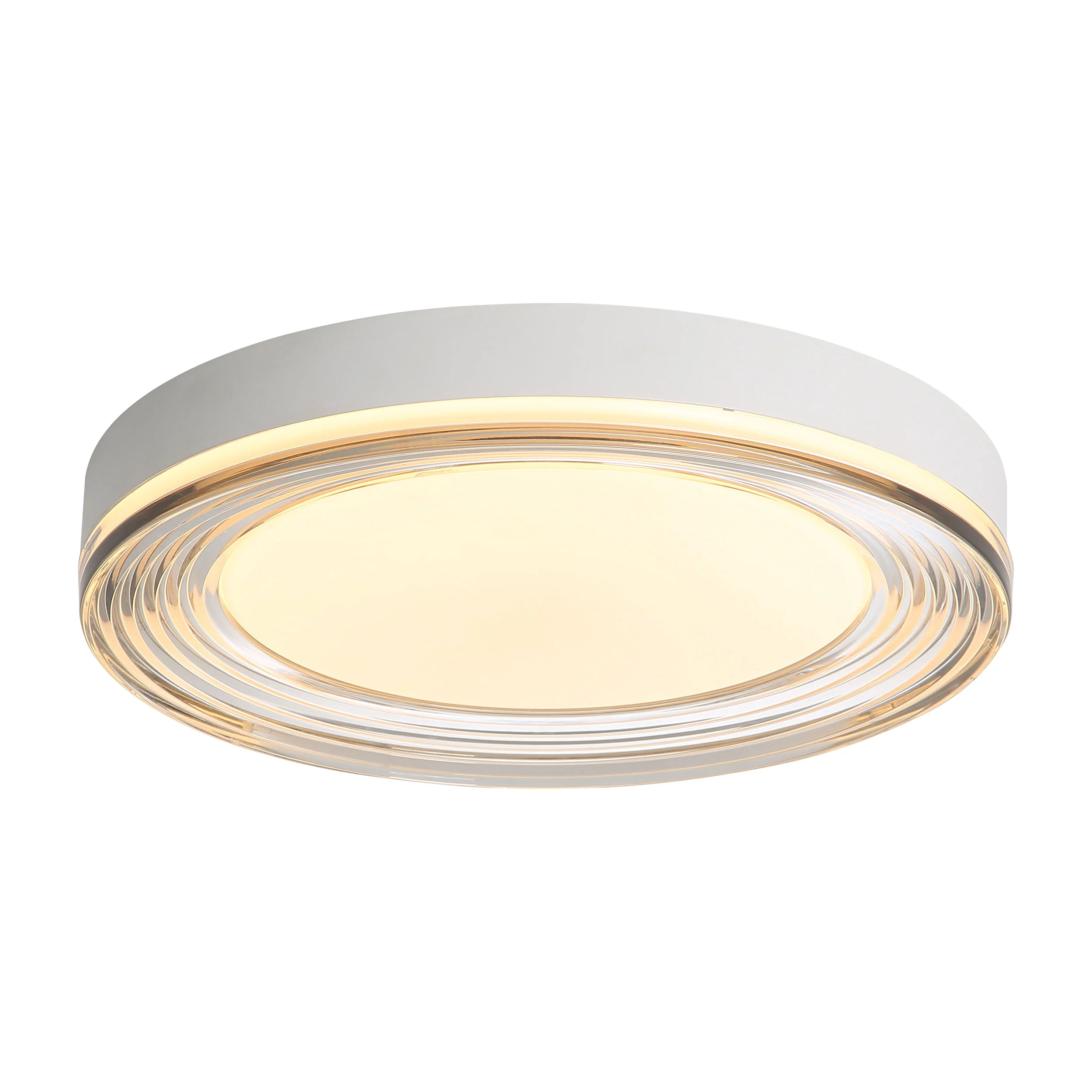 Ondulada Integrated LED 16in Flush Mount in Sand White and Smoky Acrylic - Image 3