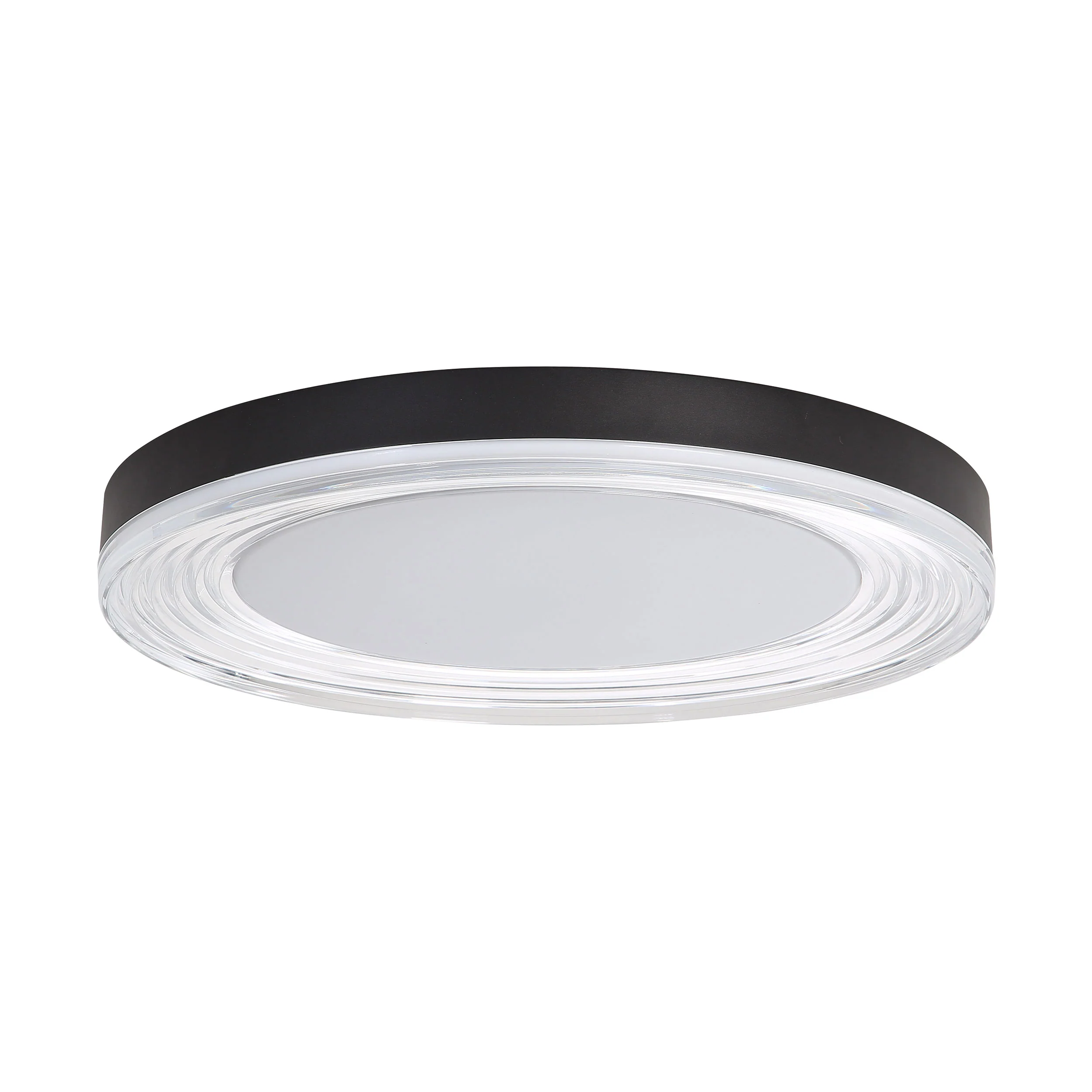 Ondulada Integrated LED 20in Flush Mount in Sand Black and Clear Glass - Image 5