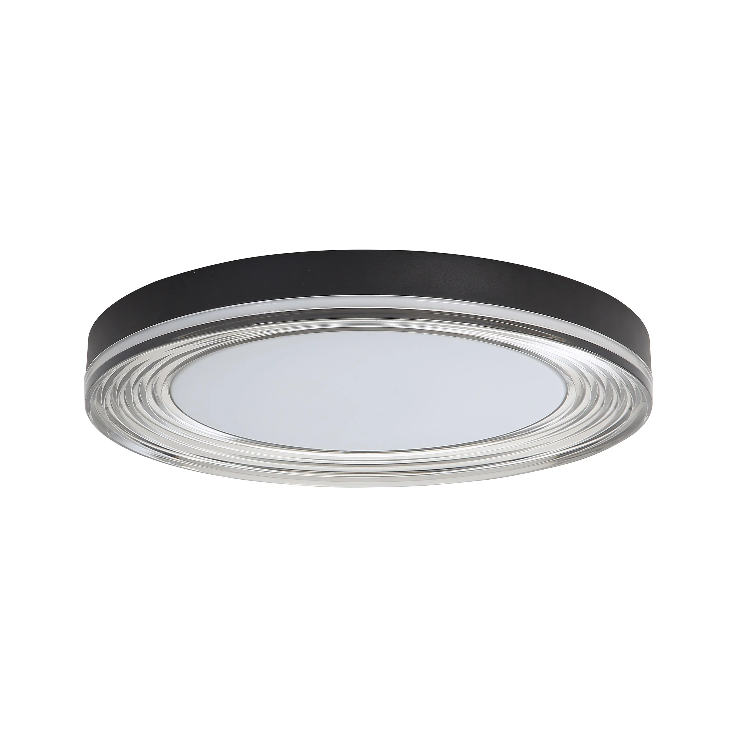 Ondulada Integrated LED 20in Flush Mount in Sand Black and Smoky Acrylic - Image 2