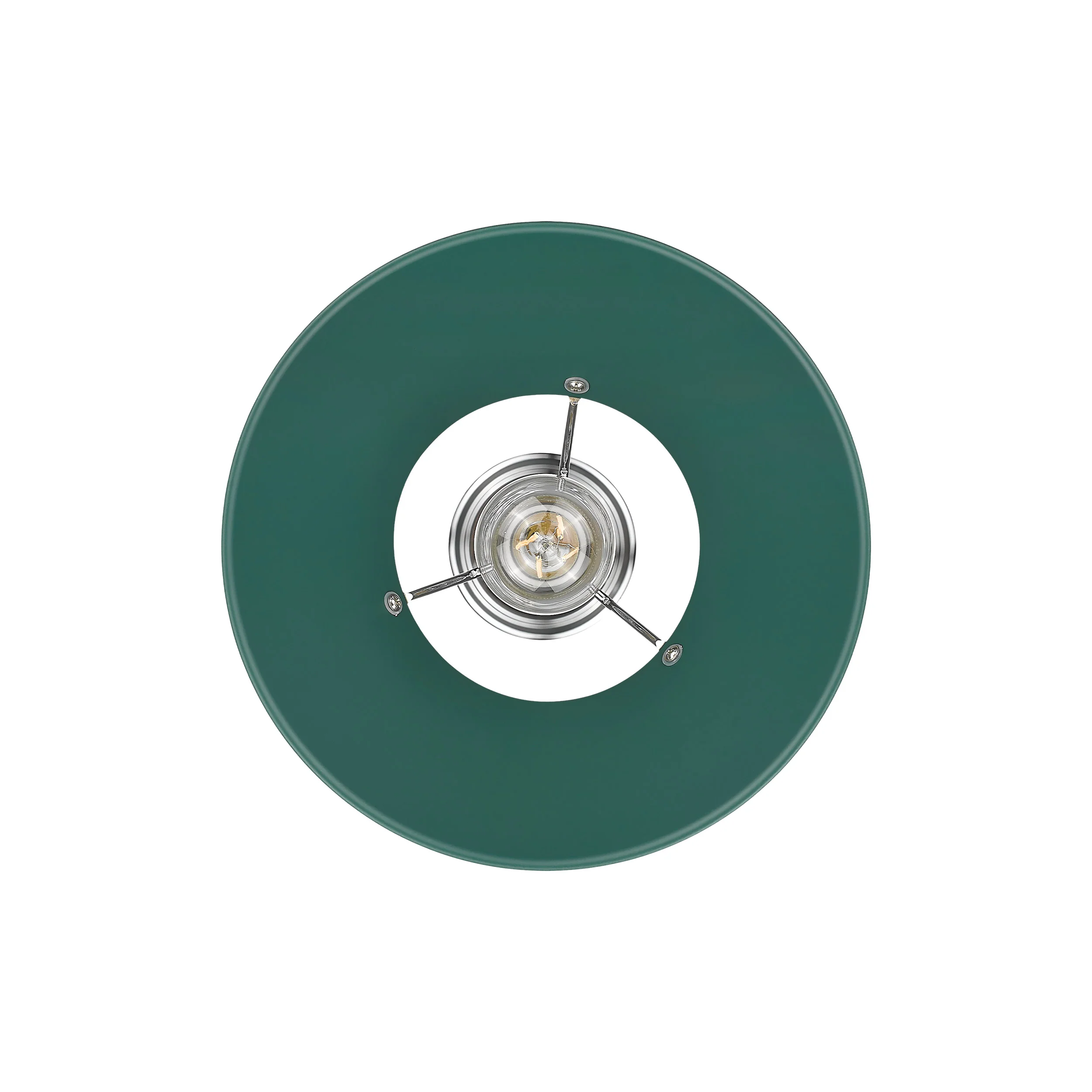 Orwell 1-light 14in Pendant in Chrome and Pine Green shade - Image 4