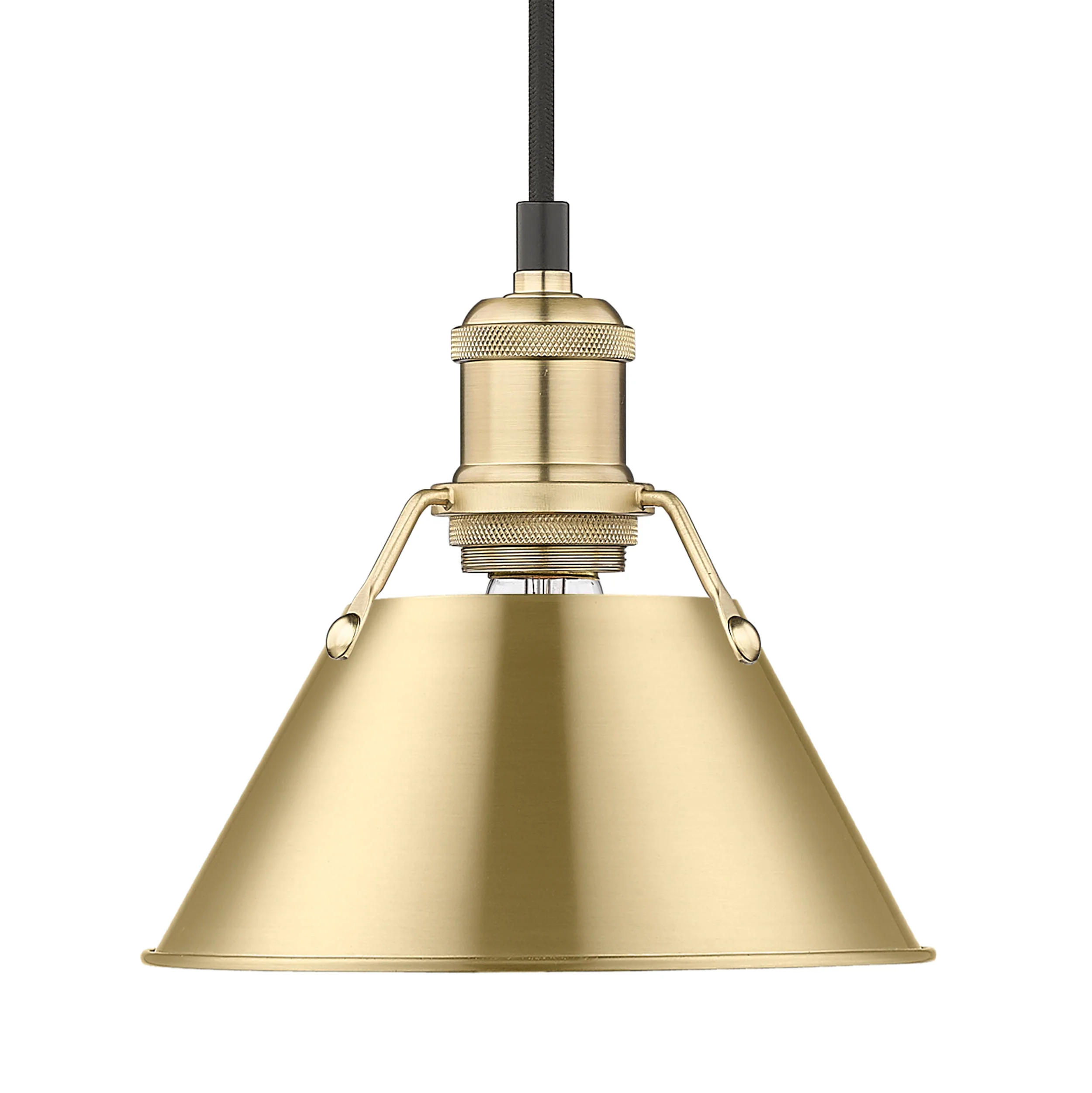 Orwell 1-light 8in Pendant in Brushed Champagne Brass