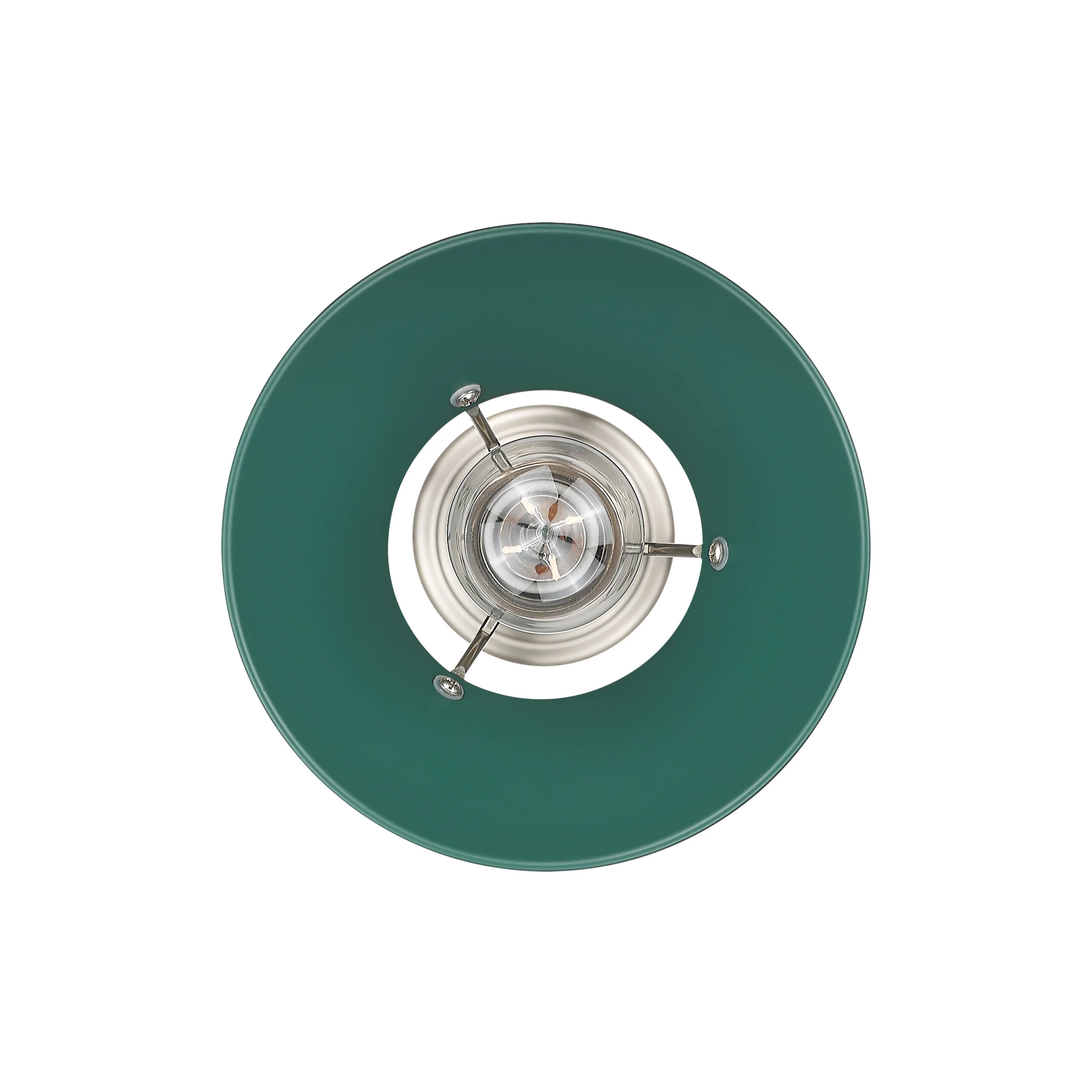 Orwell 1-light 8in Pendant in Pewter and Pine Green shade - Image 4