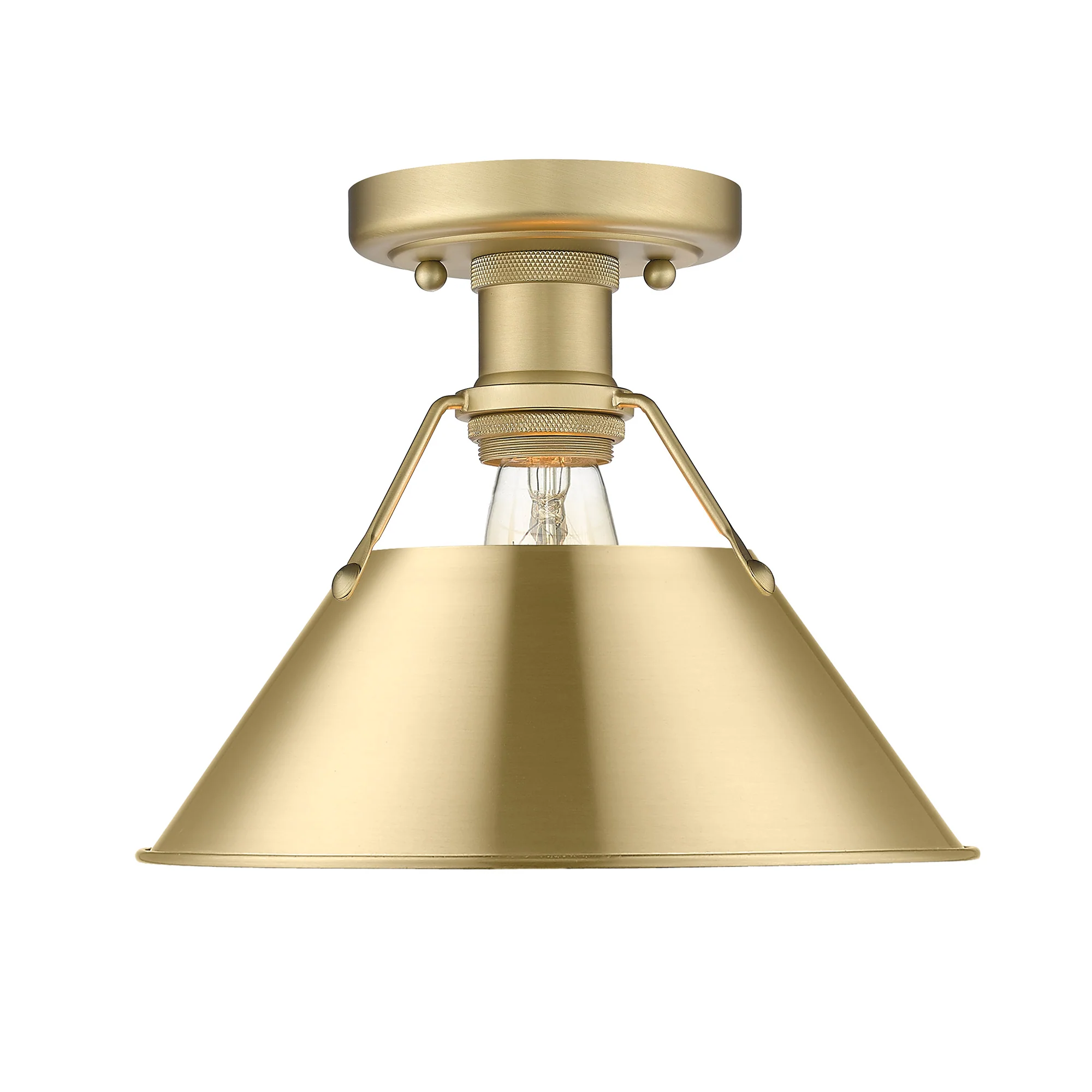 Orwell 1-light Flush Mount in Brushed Champagne Brass - Image 2