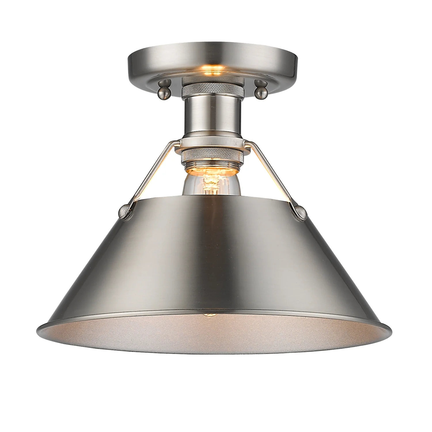 Orwell 1-light Flush Mount in Pewter