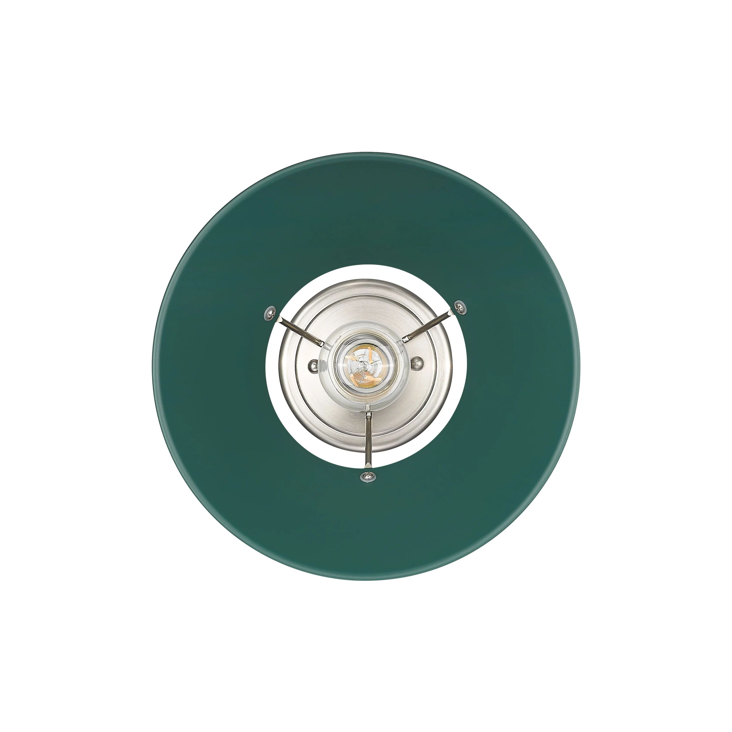Orwell 1-light Flush Mount in Pewter and Pine Green shade - Image 3