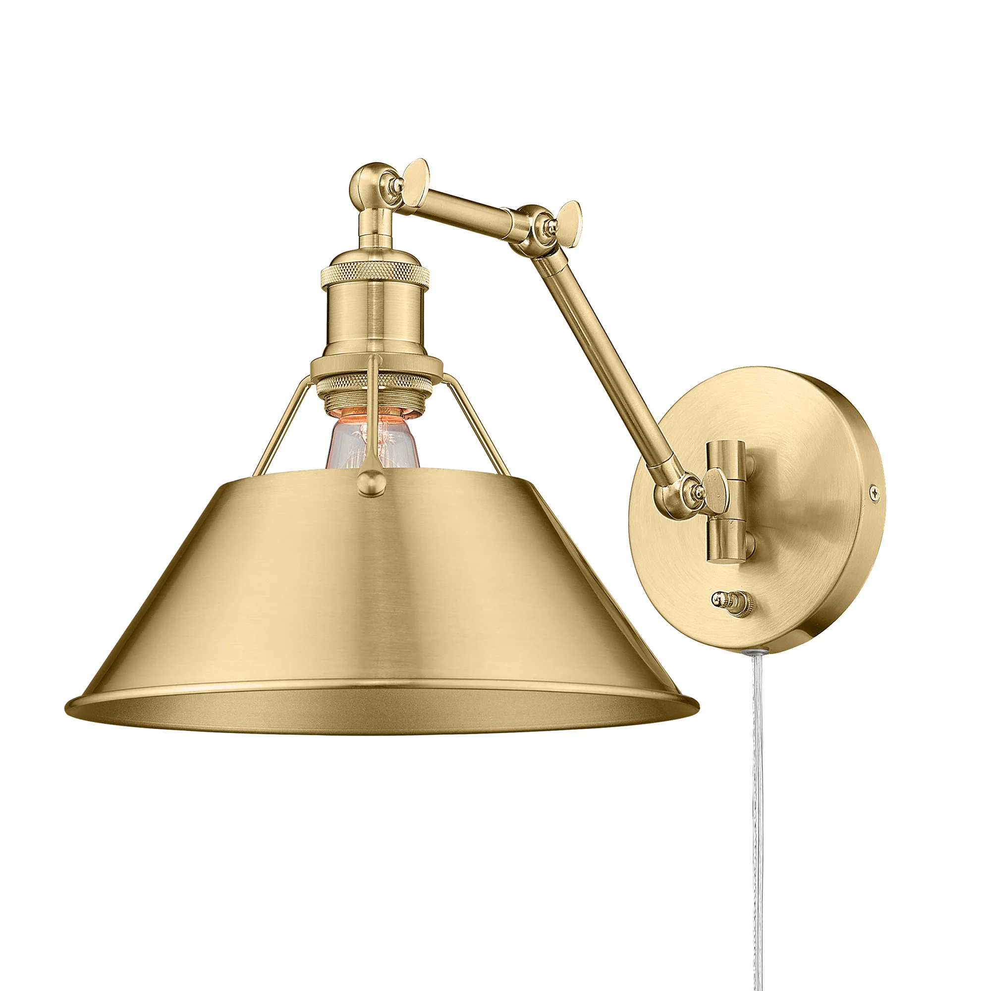 Orwell 1-light Swing Arm in Brushed Champagne Brass