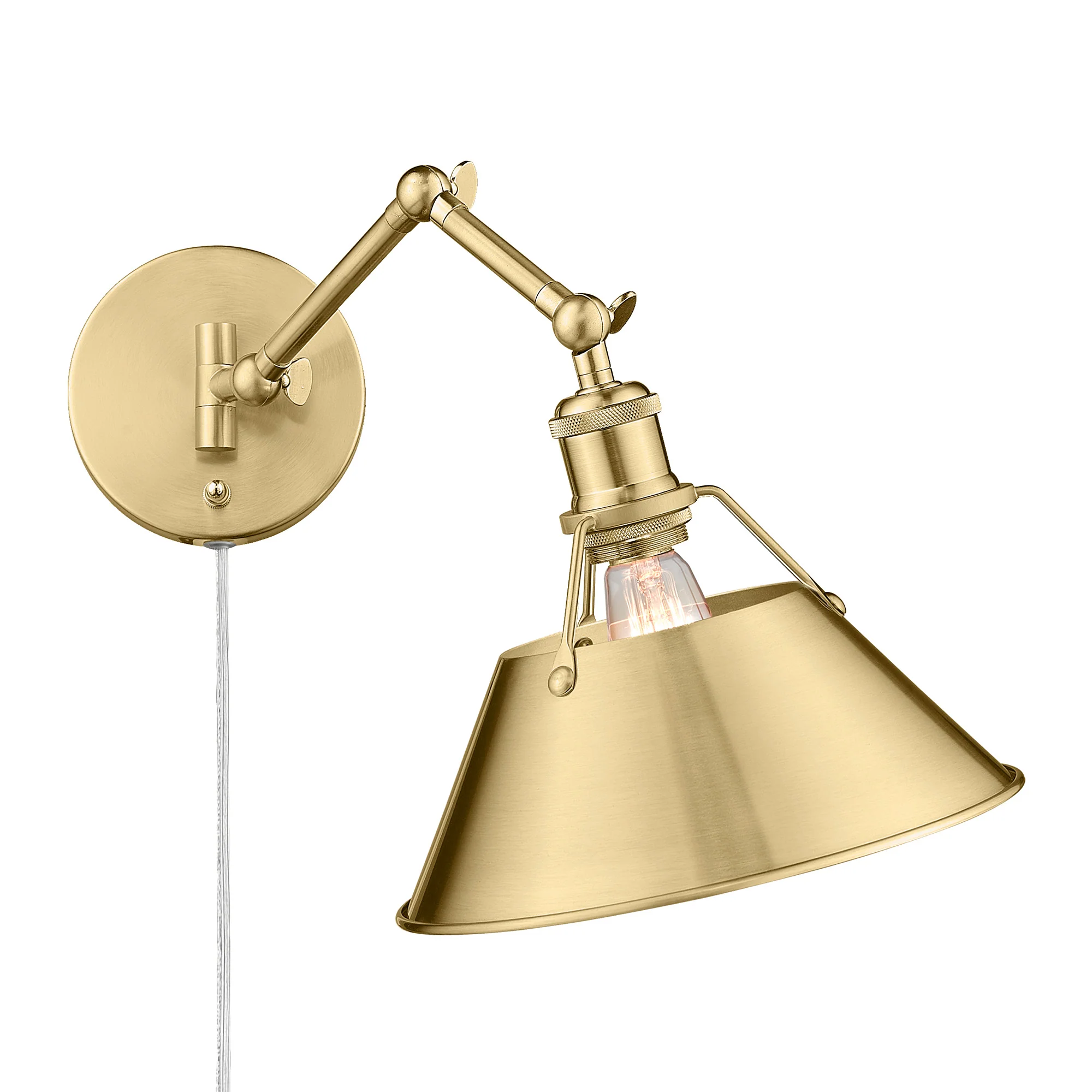 Orwell 1-light Swing Arm in Brushed Champagne Brass - Image 2