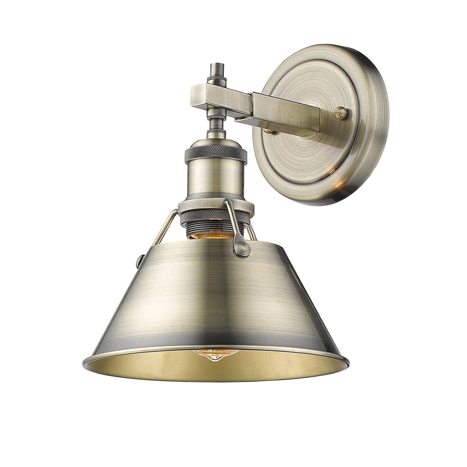 Orwell 1-light Vanity in Aged Brass
