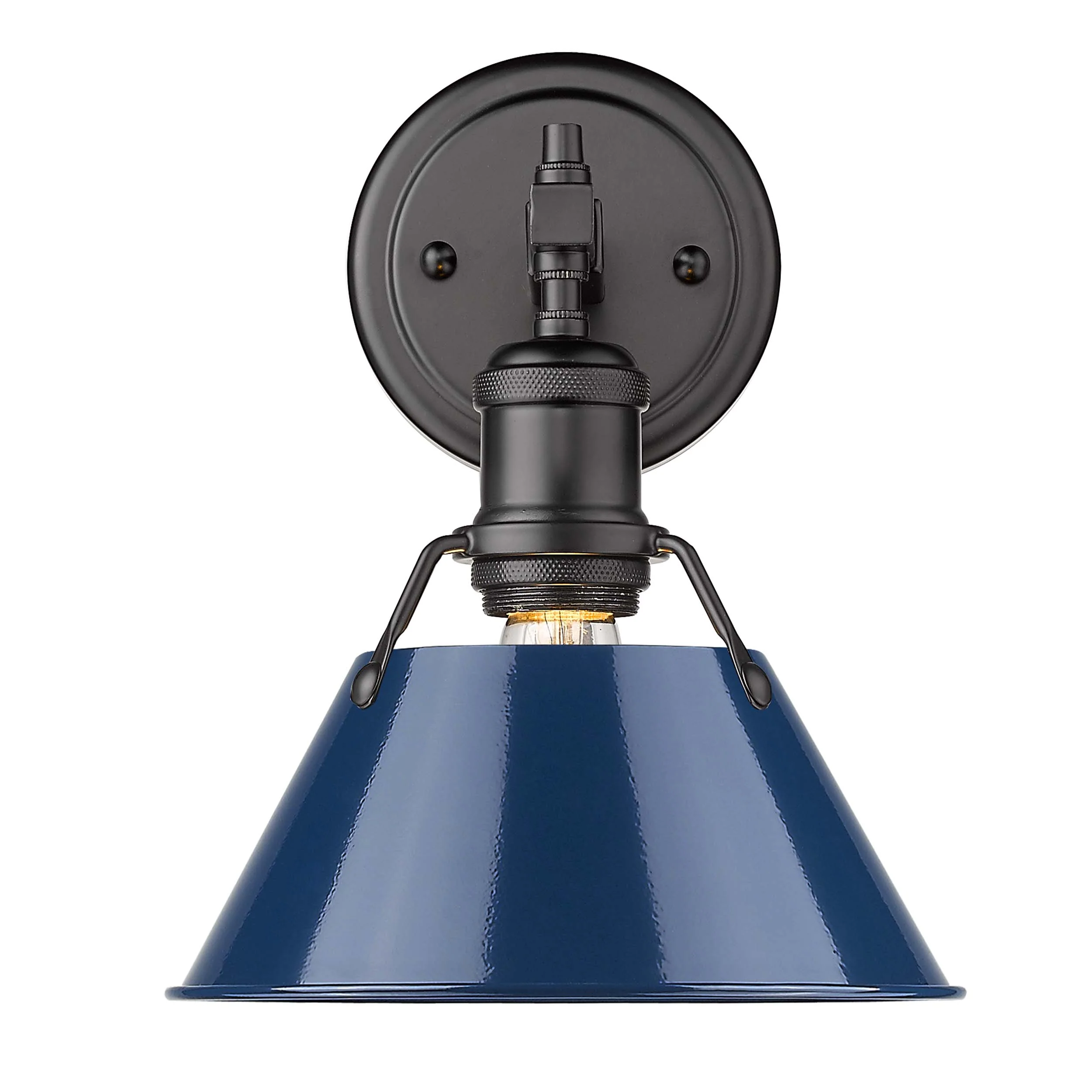Orwell 1-light Vanity in Matte Black and Navy Blue shade - Image 2