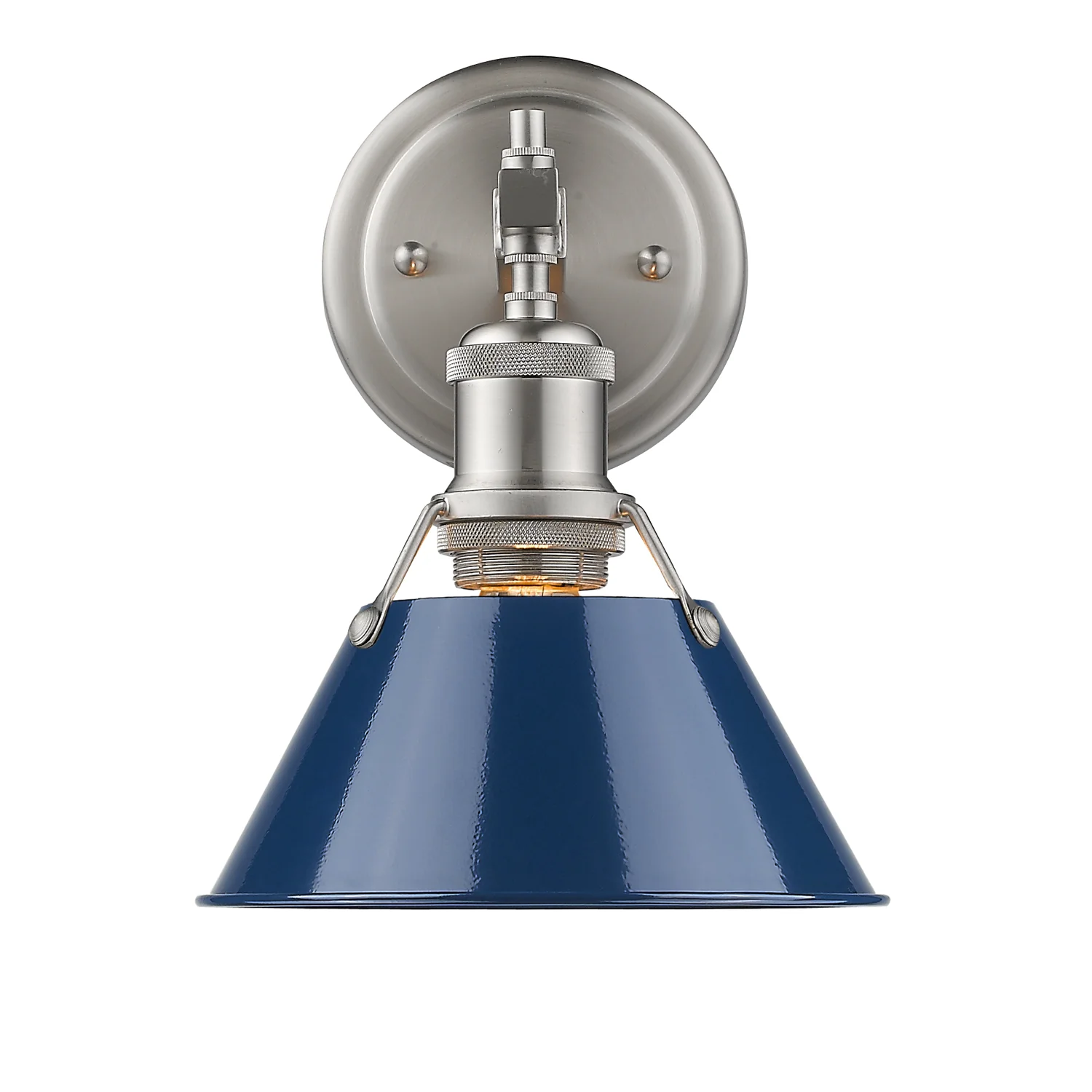 Orwell 1-light Vanity in Pewter and Navy Blue shade - Image 2