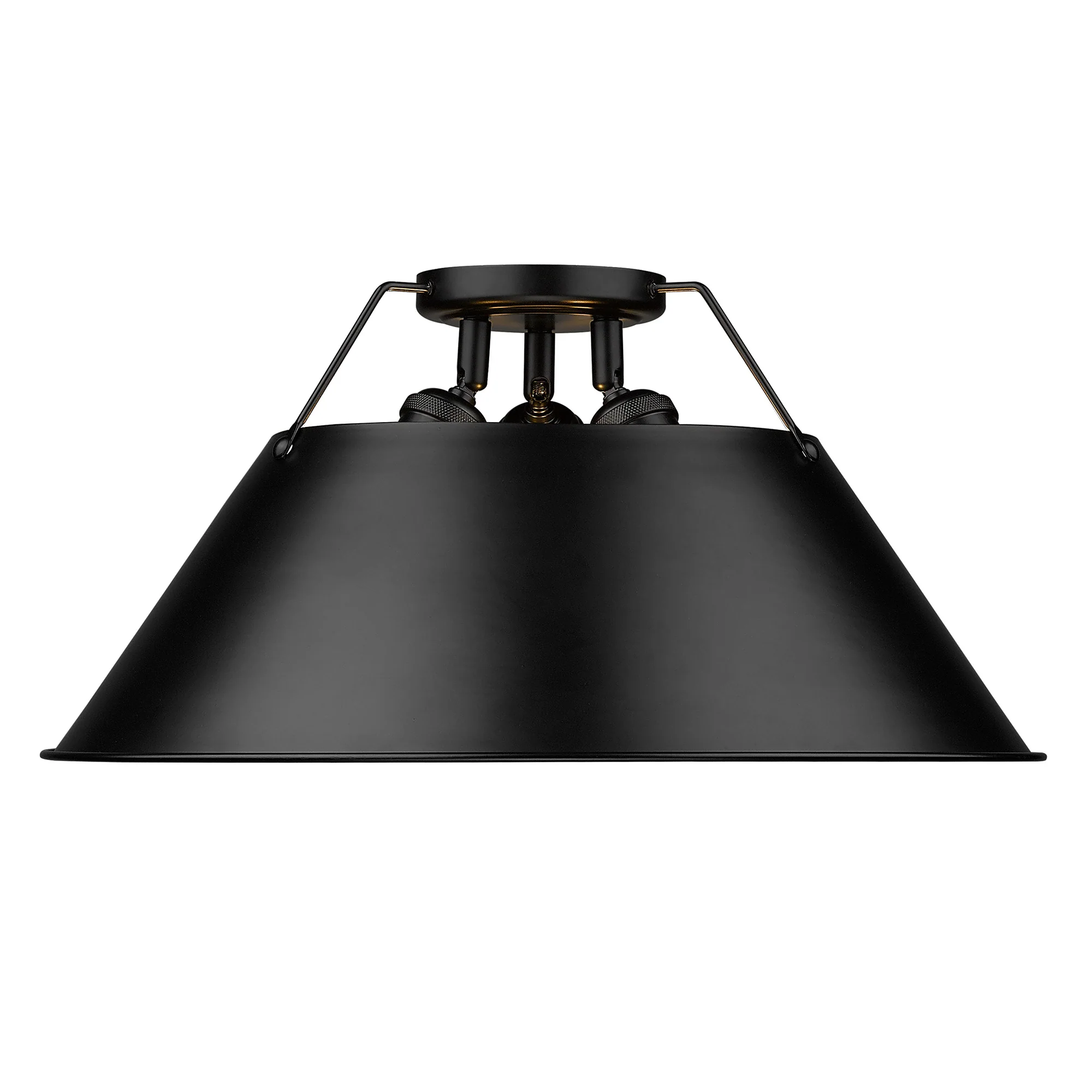 Orwell 3-light Flush Mount in Matte Black