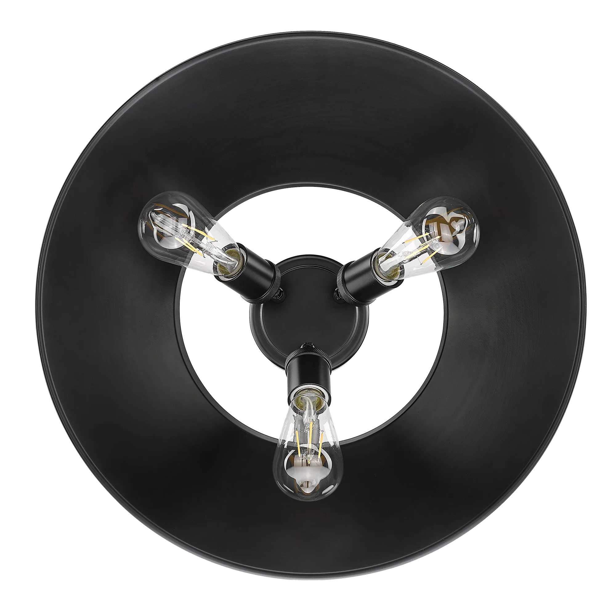 Orwell 3-light Flush Mount in Matte Black - Image 2