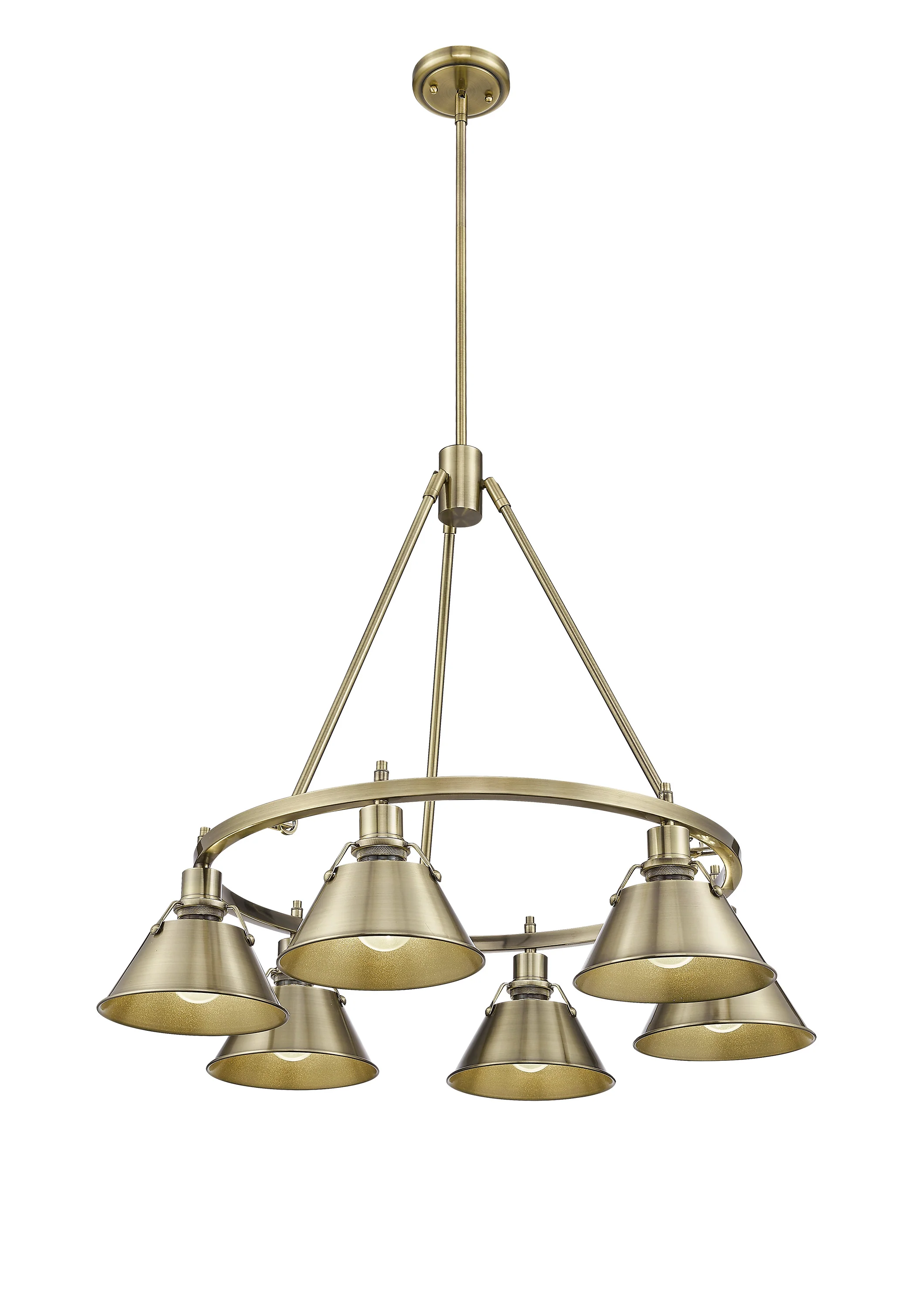 Orwell 6-light Chandelier in Aged Brass - Image 2