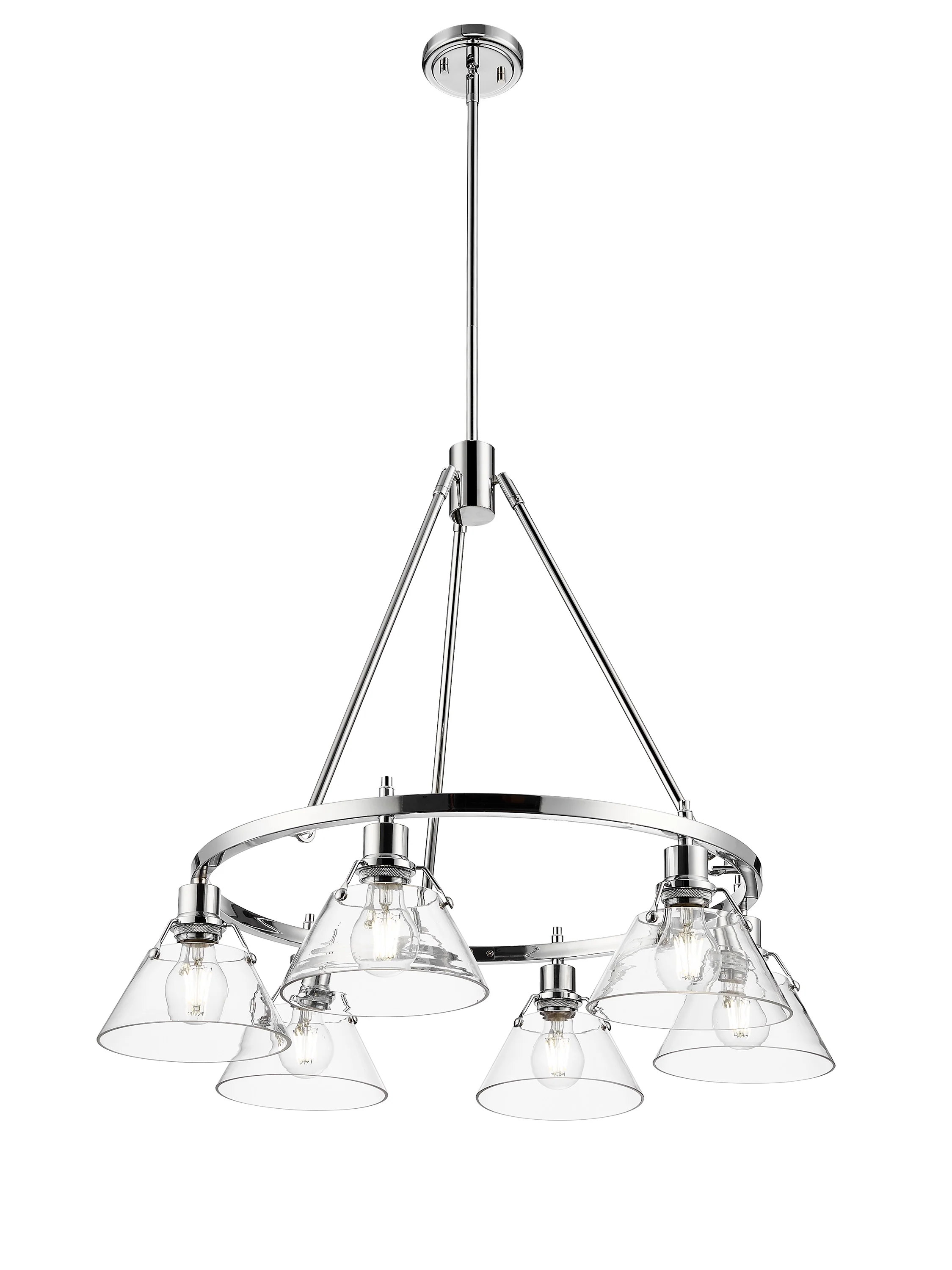 Orwell 6-light Chandelier in Chrome and Clear Glass - Image 3