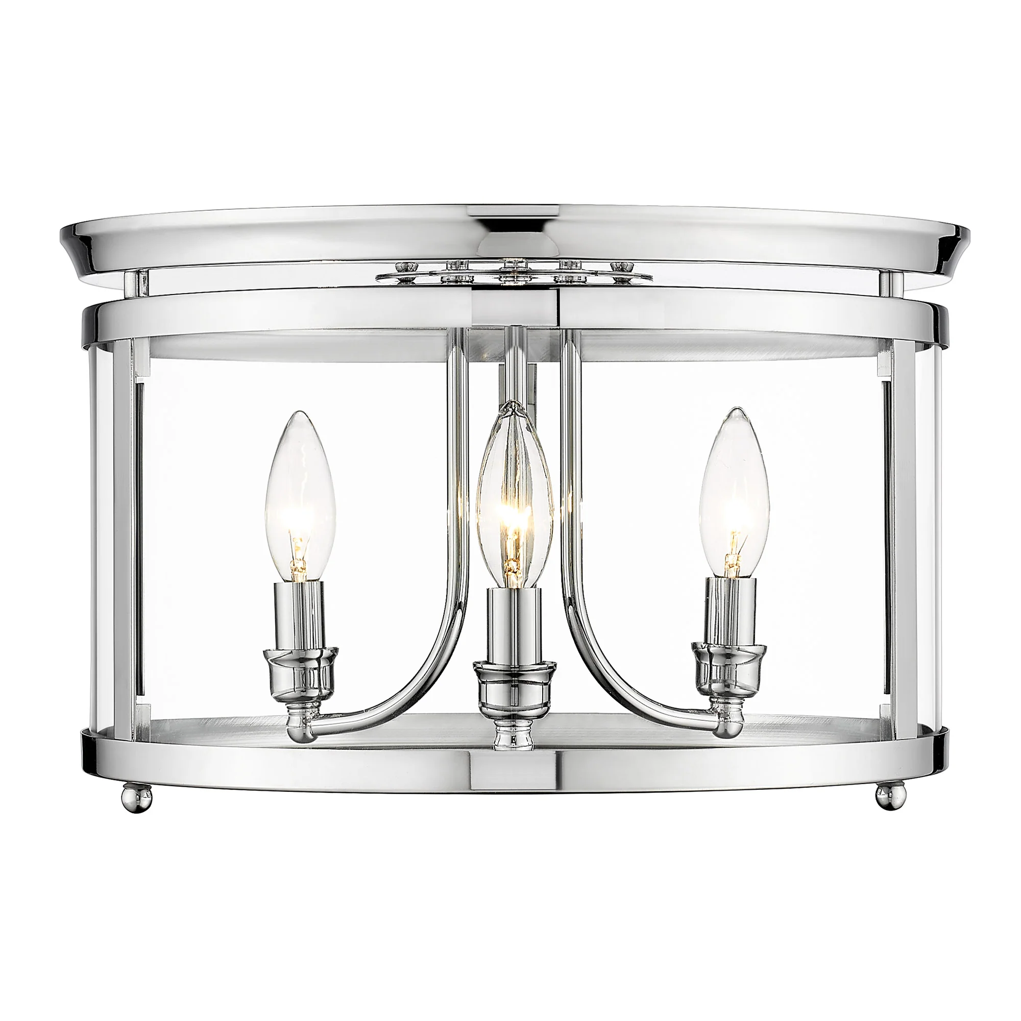 Payton 3-light Flush Mount in Chrome - Image 2