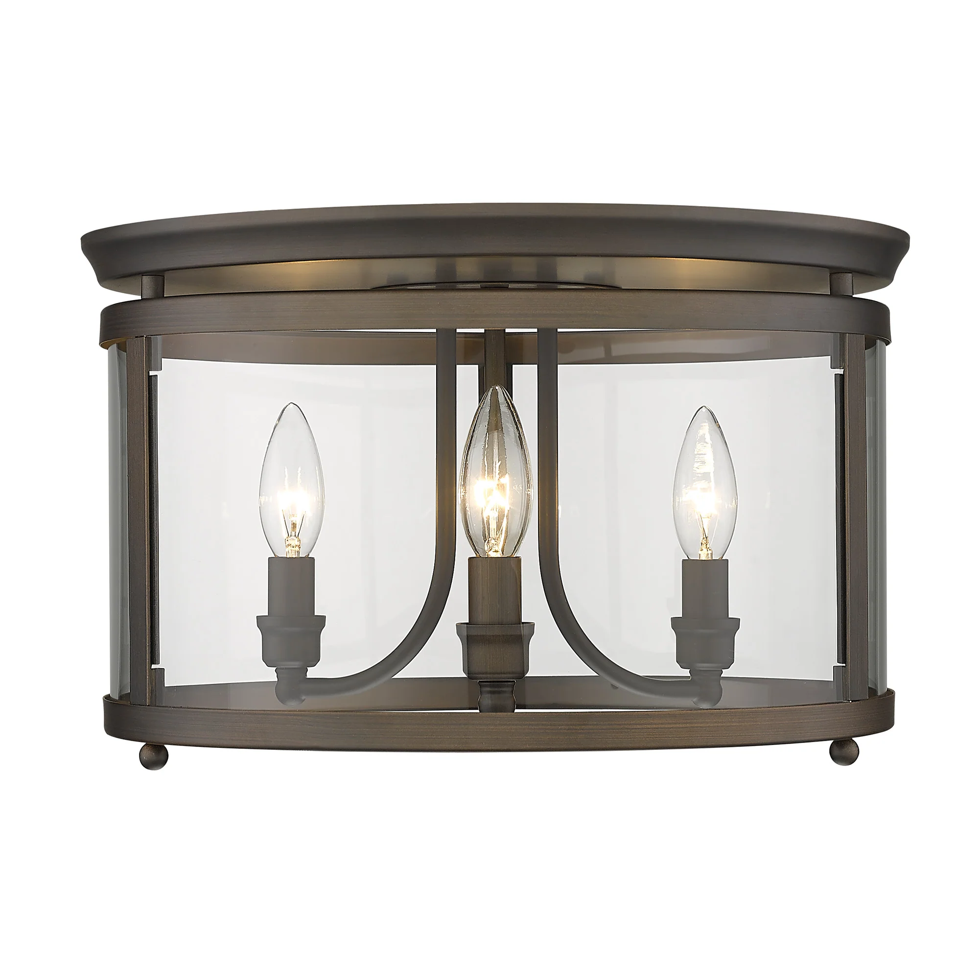 Payton 3-light Flush Mount in Rubbed Bronze - Image 2