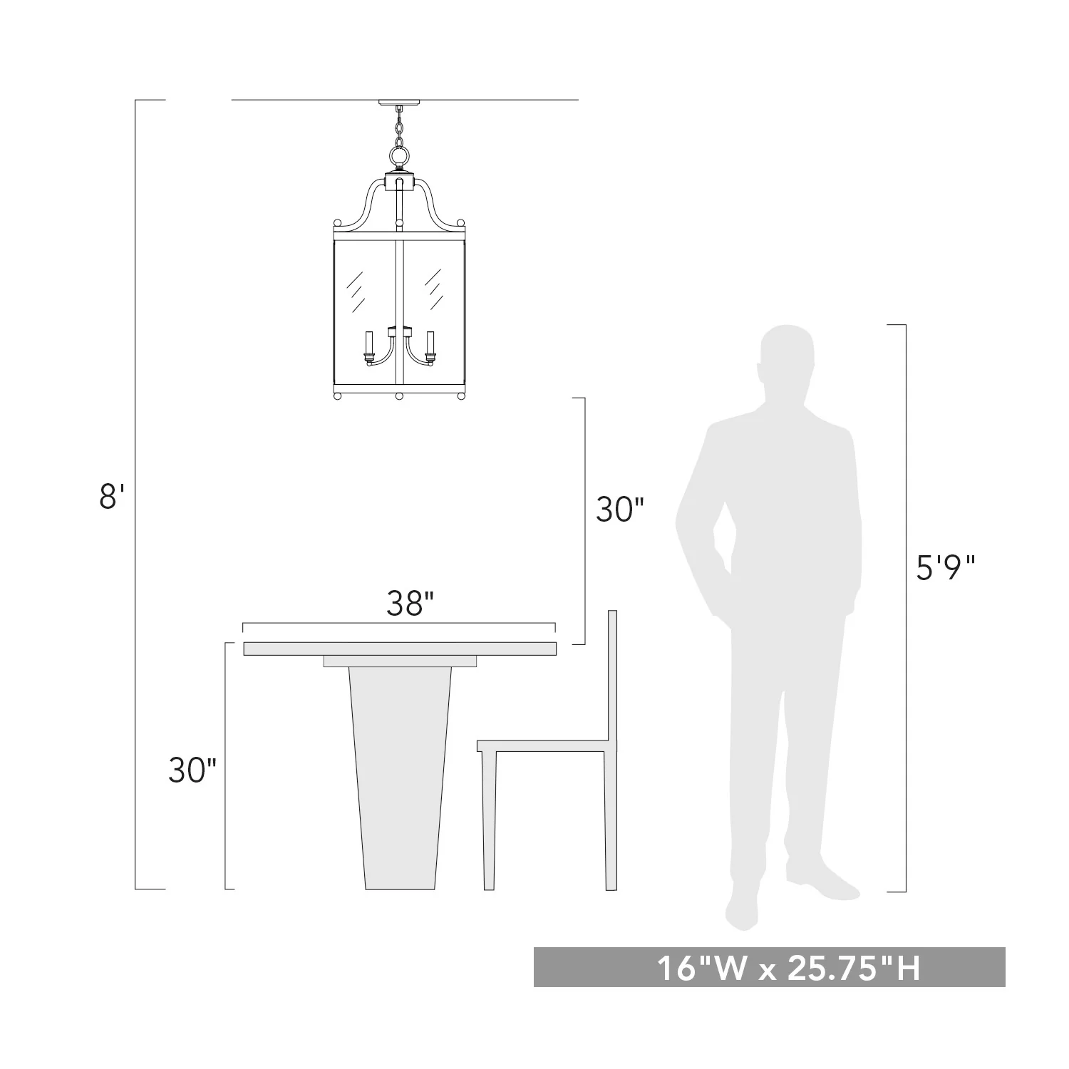 Payton 4-light Pendant in Matte Black - Image 5