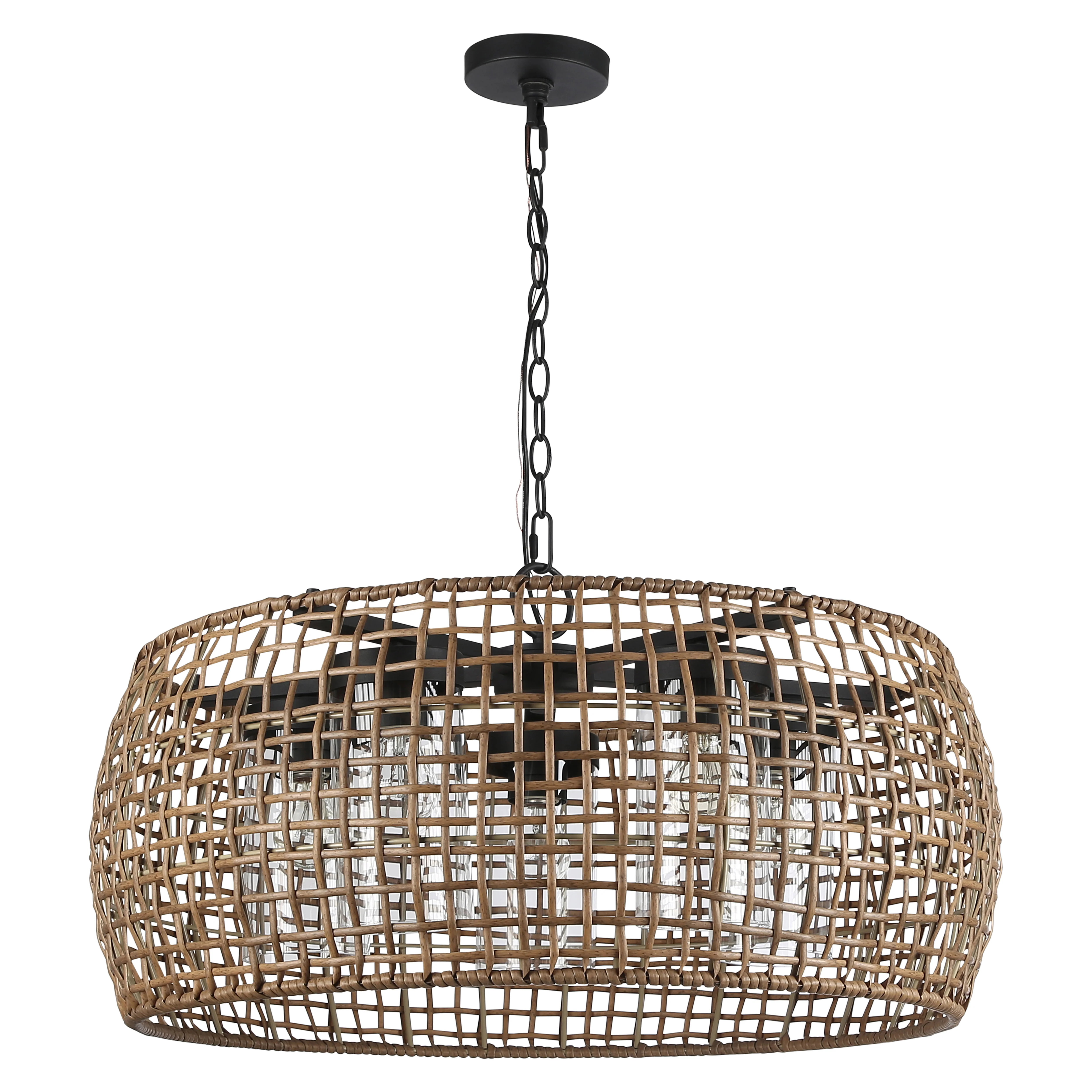 Piper 5-light Outdoor Pendant in Natural Black - Image 3
