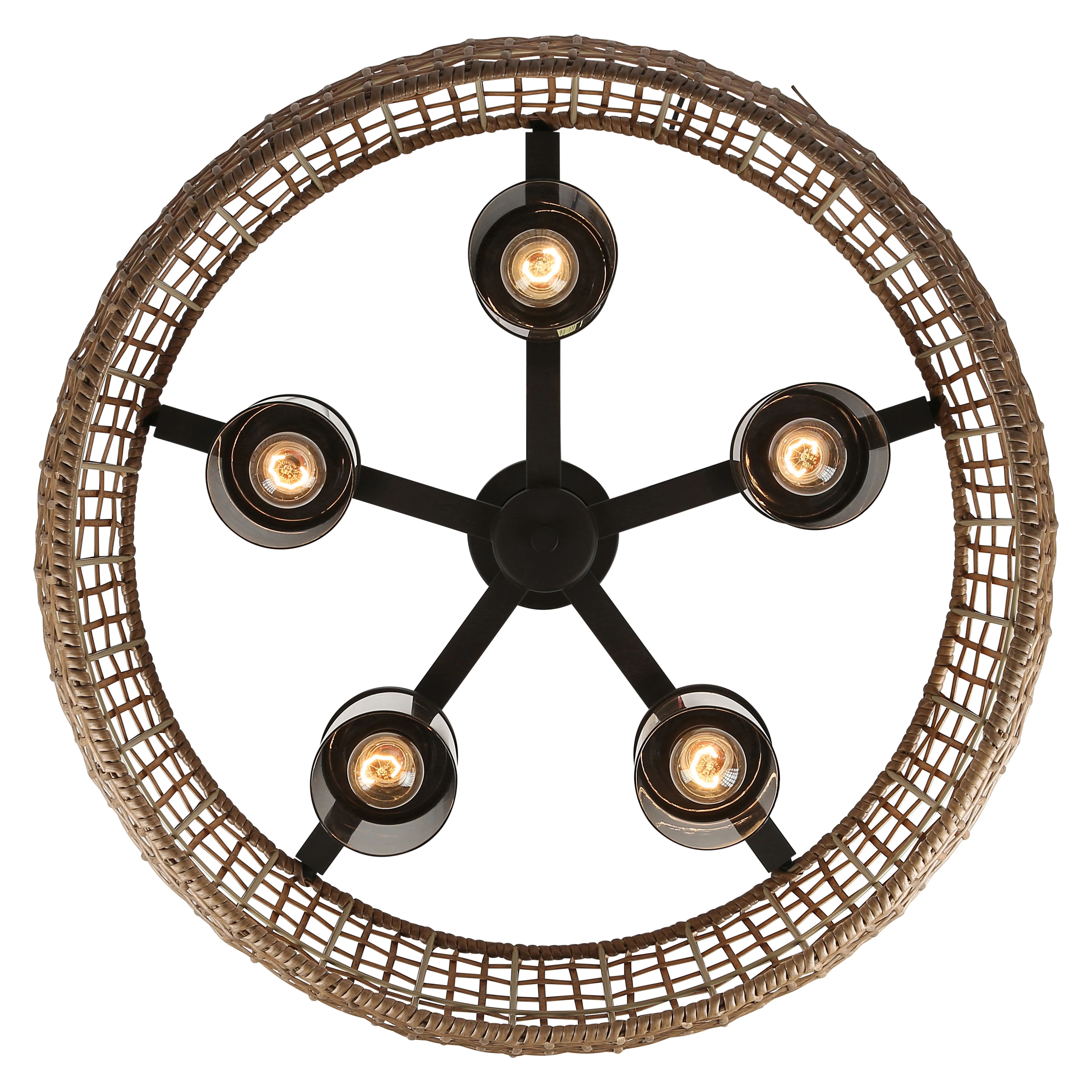 Piper 5-light Outdoor Pendant in Natural Black - Image 4