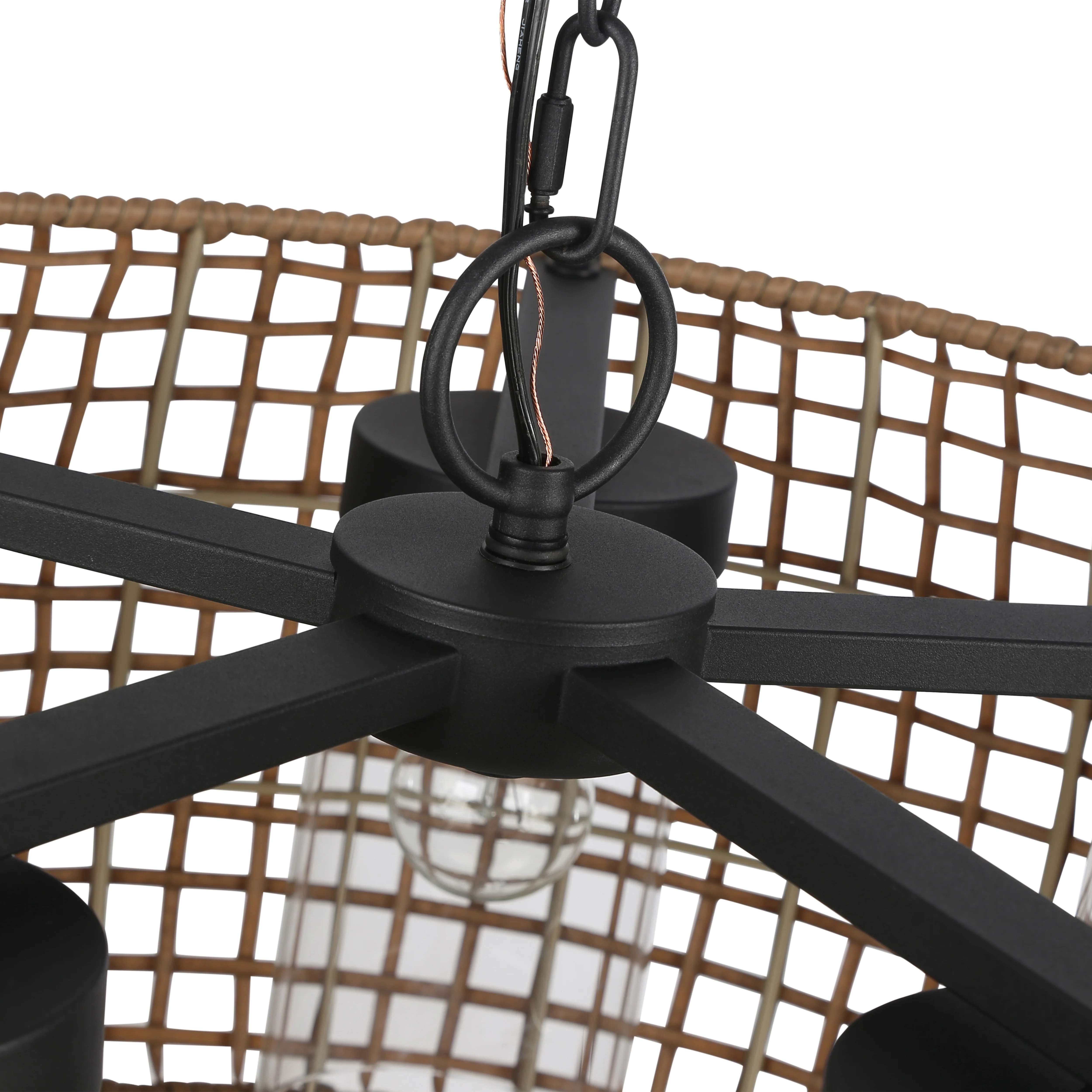Piper 5-light Outdoor Pendant in Natural Black - Image 6