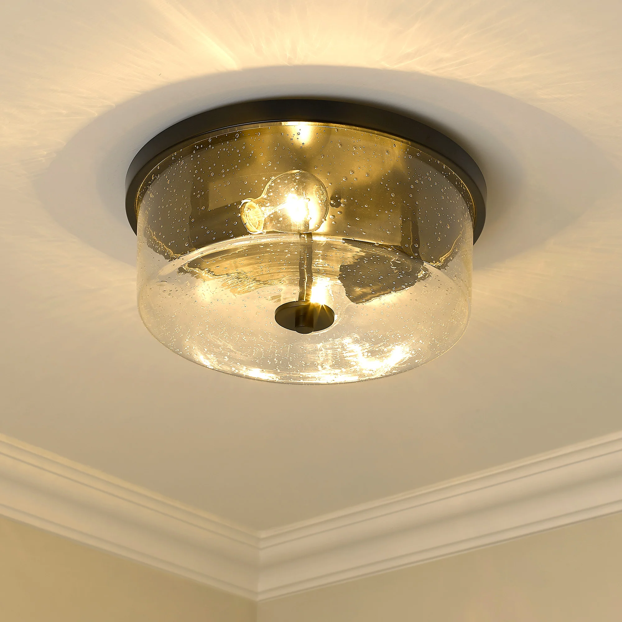 Rayne 2-light Flush Mount in Matte Black - Image 4