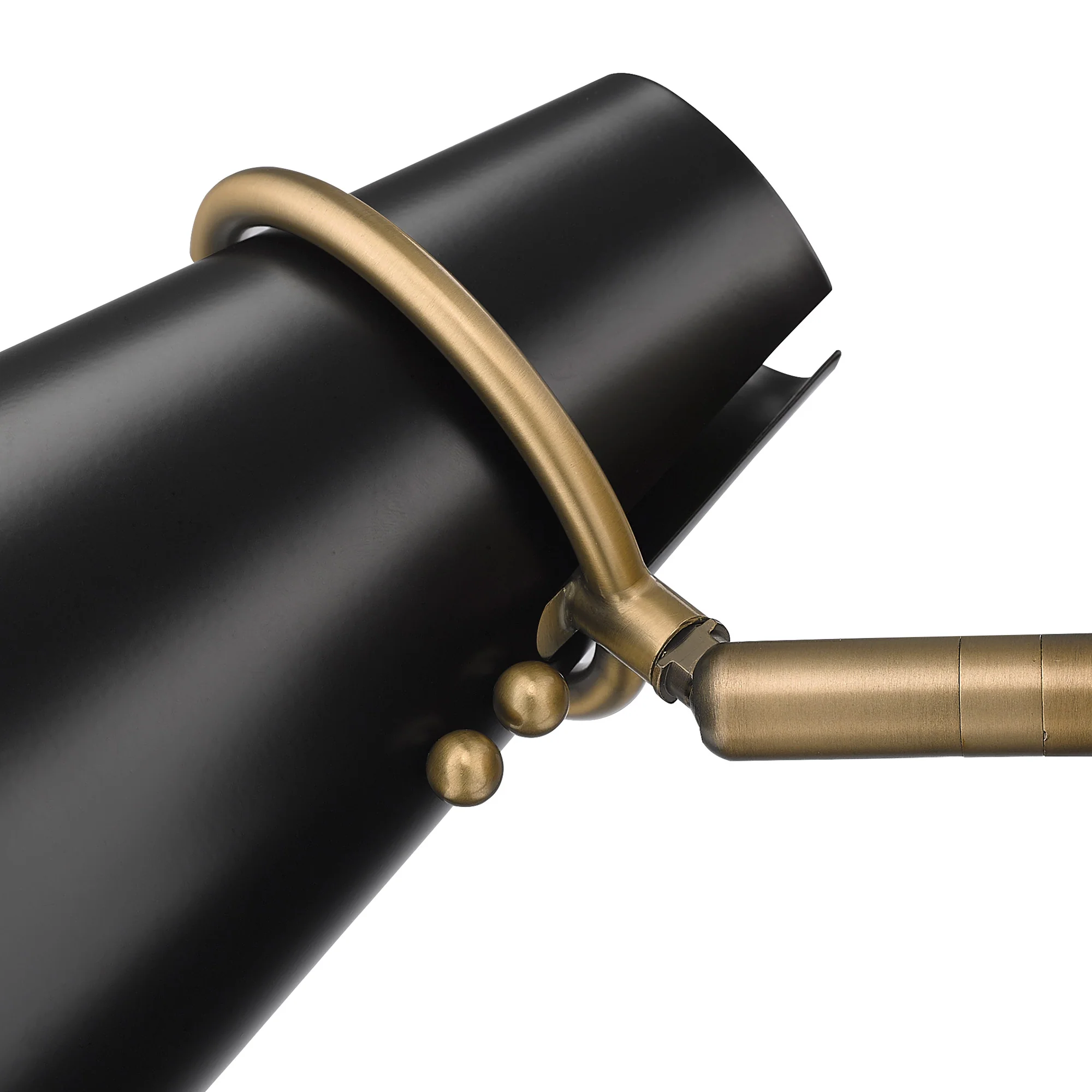 Reeva 1-light Wall Sconce in Modern Brass and Matte Black shade - Image 4