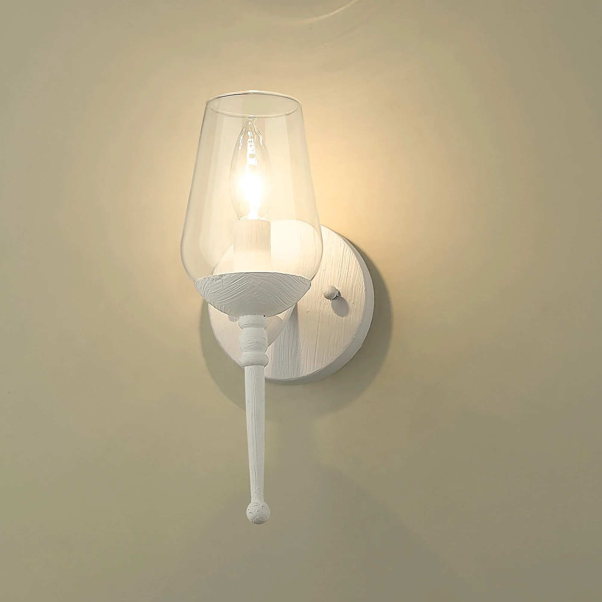 Regent 1-light Wall Sconce in Textured White Plaster - Image 5