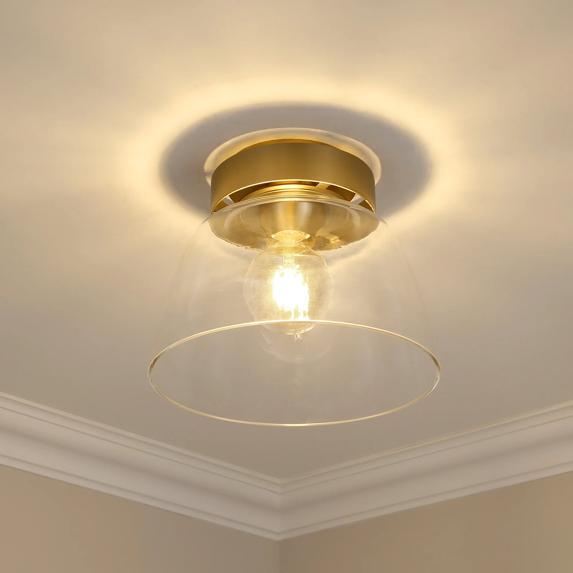 Remy 1-light Flush Mount in Brushed Champagne Brass - Image 6