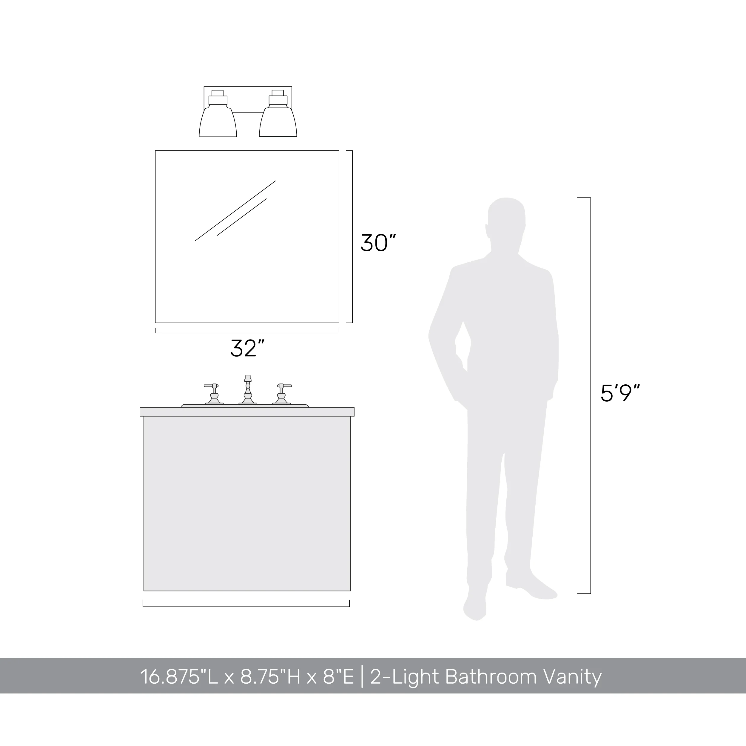 Remy 2-light Vanity in Chrome - Image 7