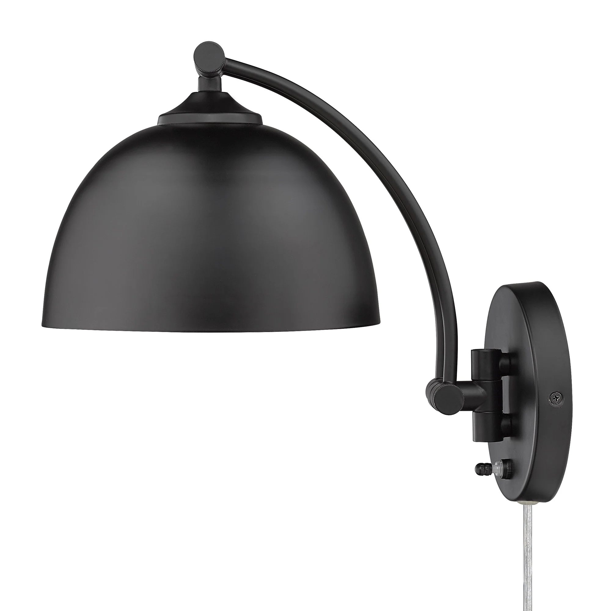 Rey 1-light Swing Arm Wall Lamp in Matte Black - Image 4