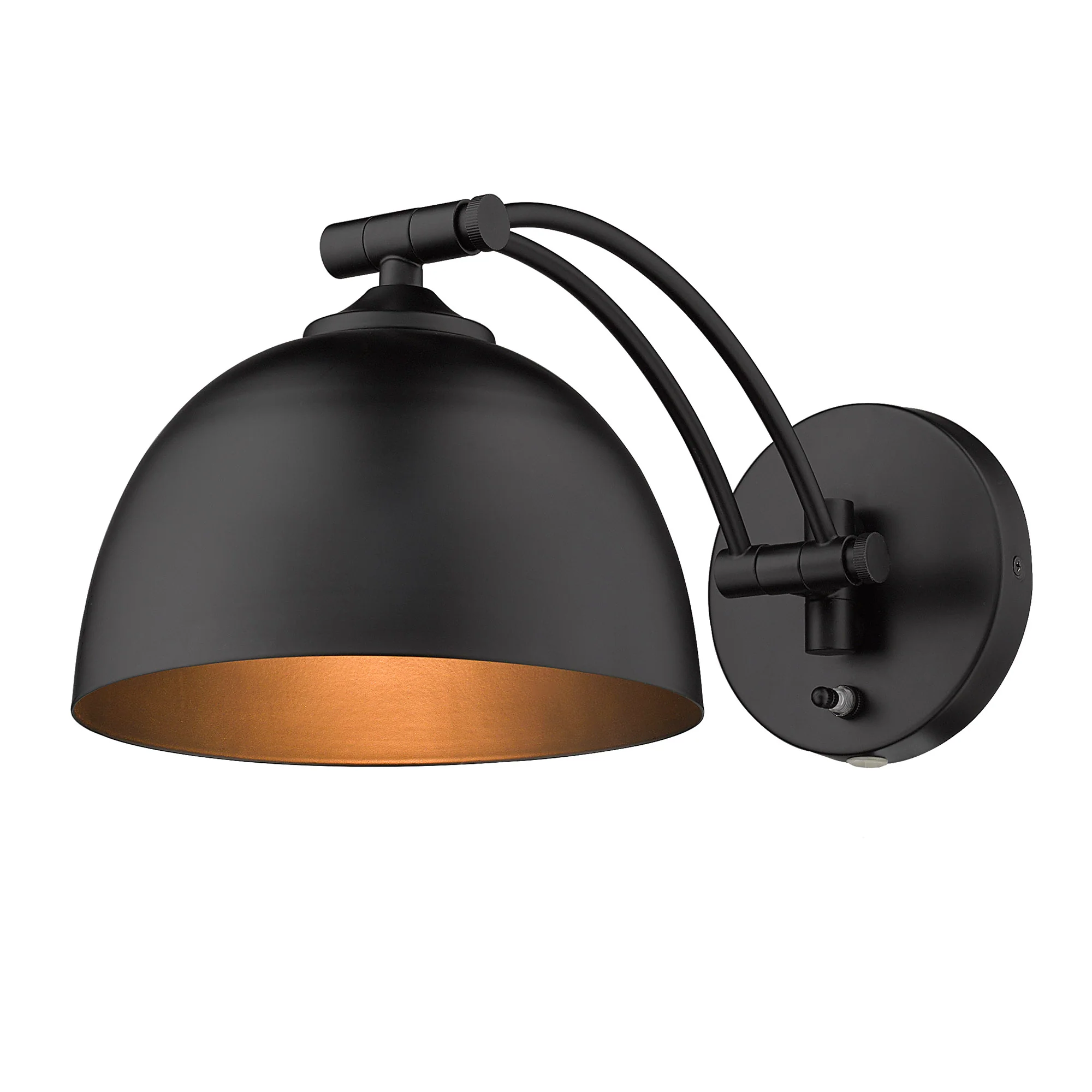 Rey 1-light Swing Arm Wall Lamp in Matte Black - Image 5