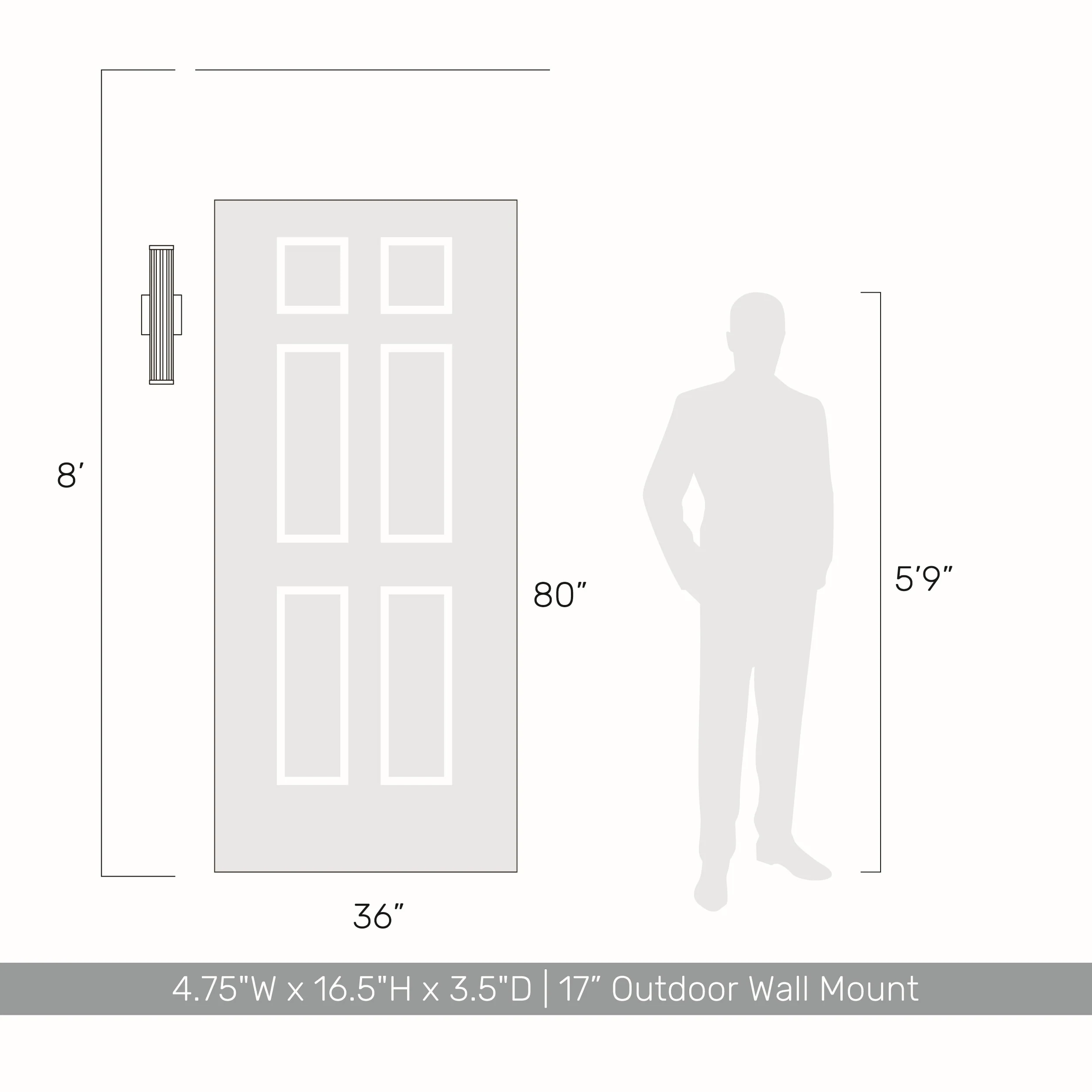 Rodara Integrated LED 17in Outdoor Wall in Matte Black - Image 4