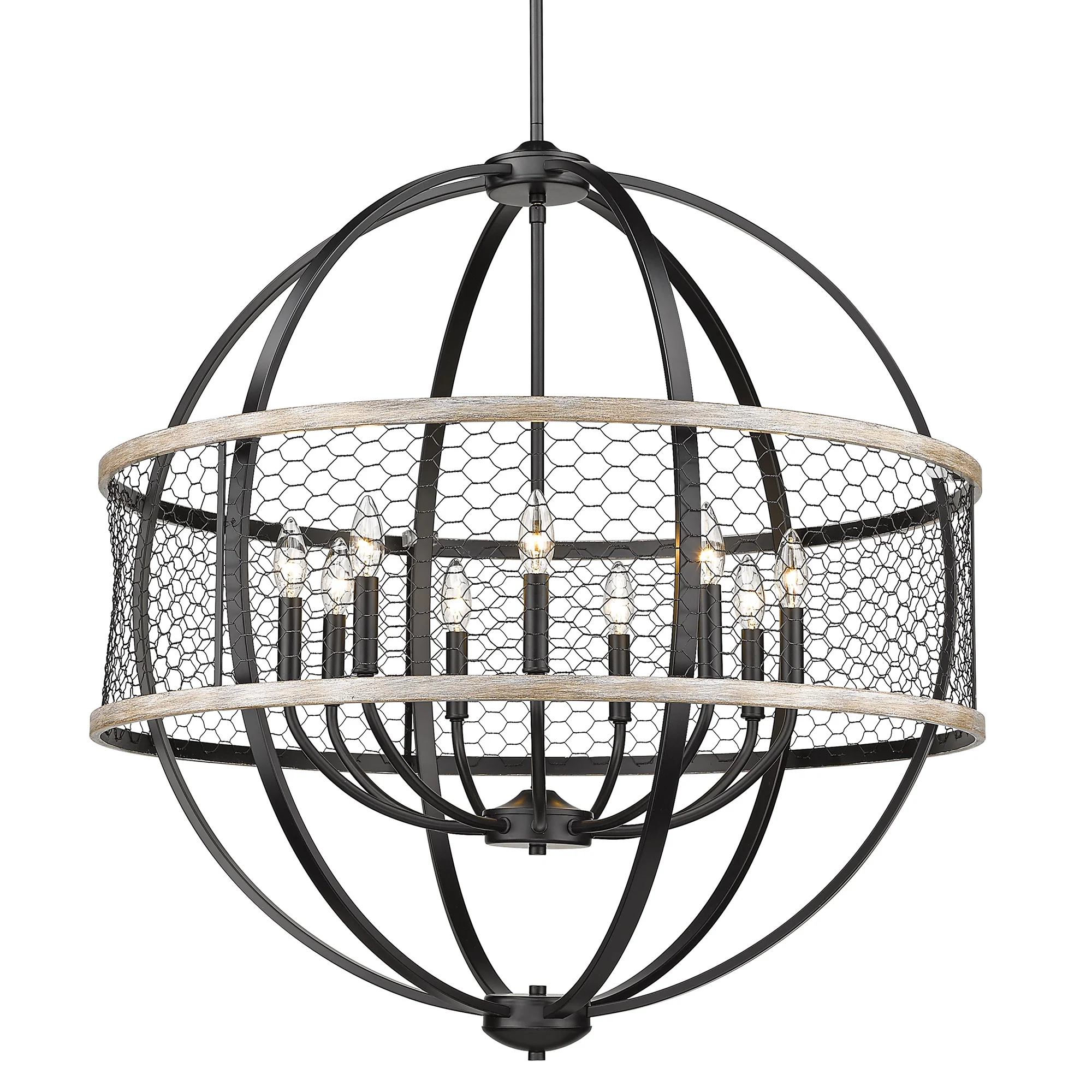 Roost 9-light Chandelier in Matte Black