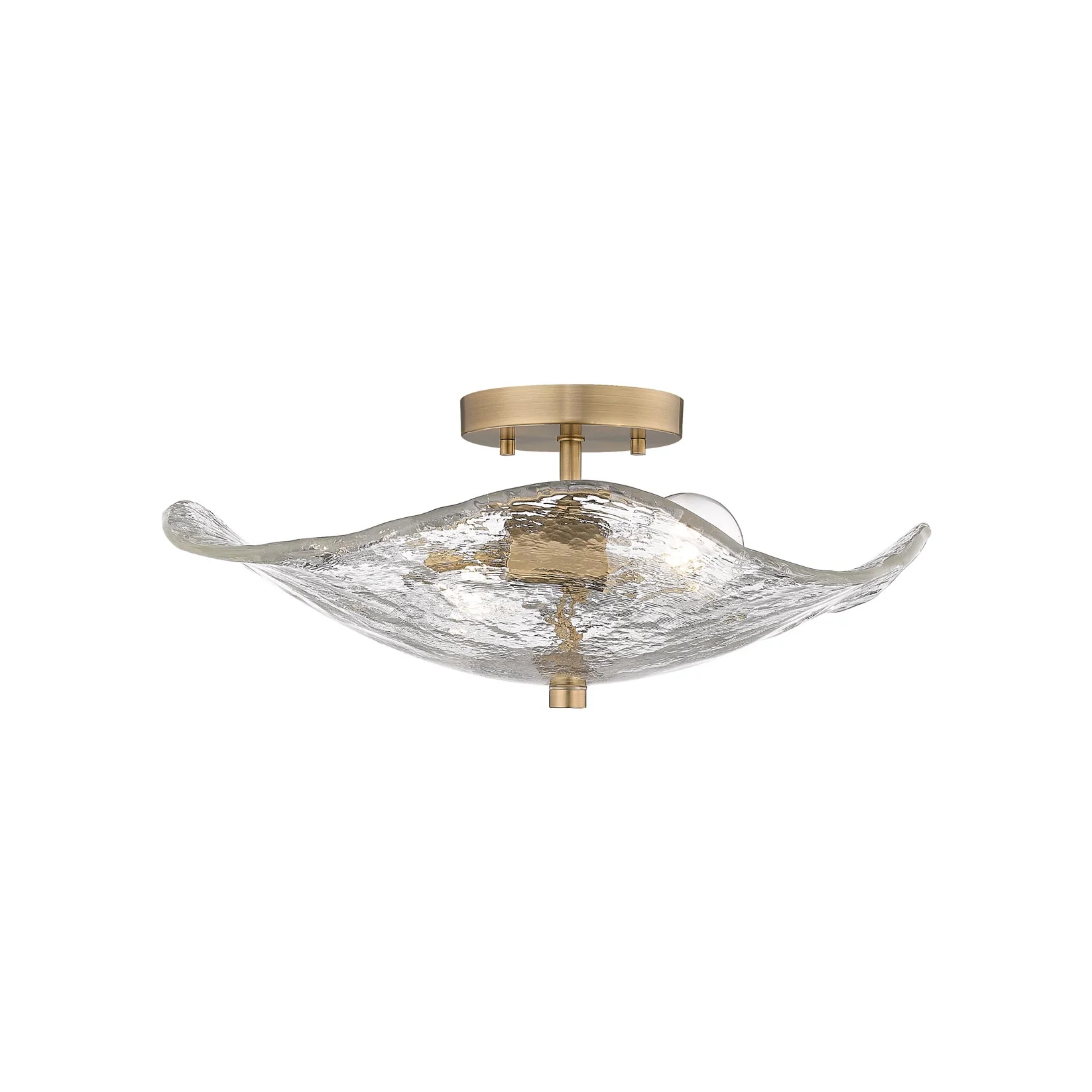 Samara 2-light Semi-Flush Mount in Modern Brass - Image 2
