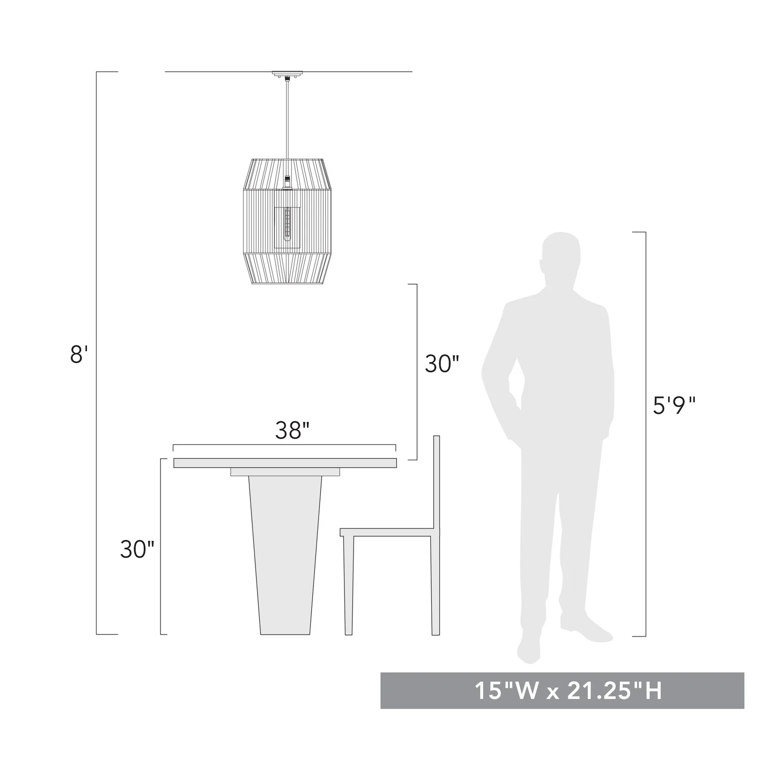 Seabrooke 1-light Outdoor Pendant in Natural Black and Summer Sands shade - Image 8