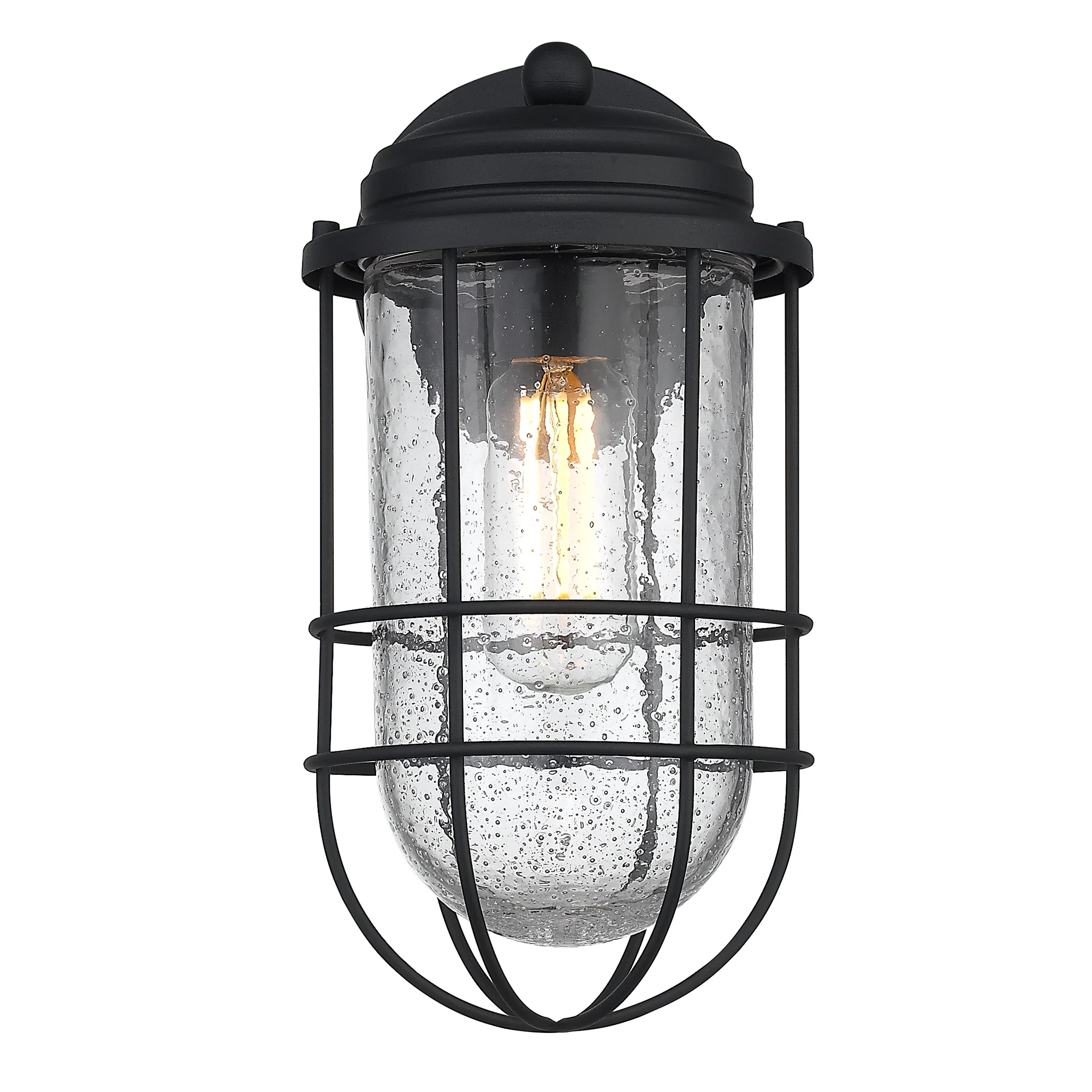 Seaport 1-light 6in Outdoor Wall in Natural Black - Image 3