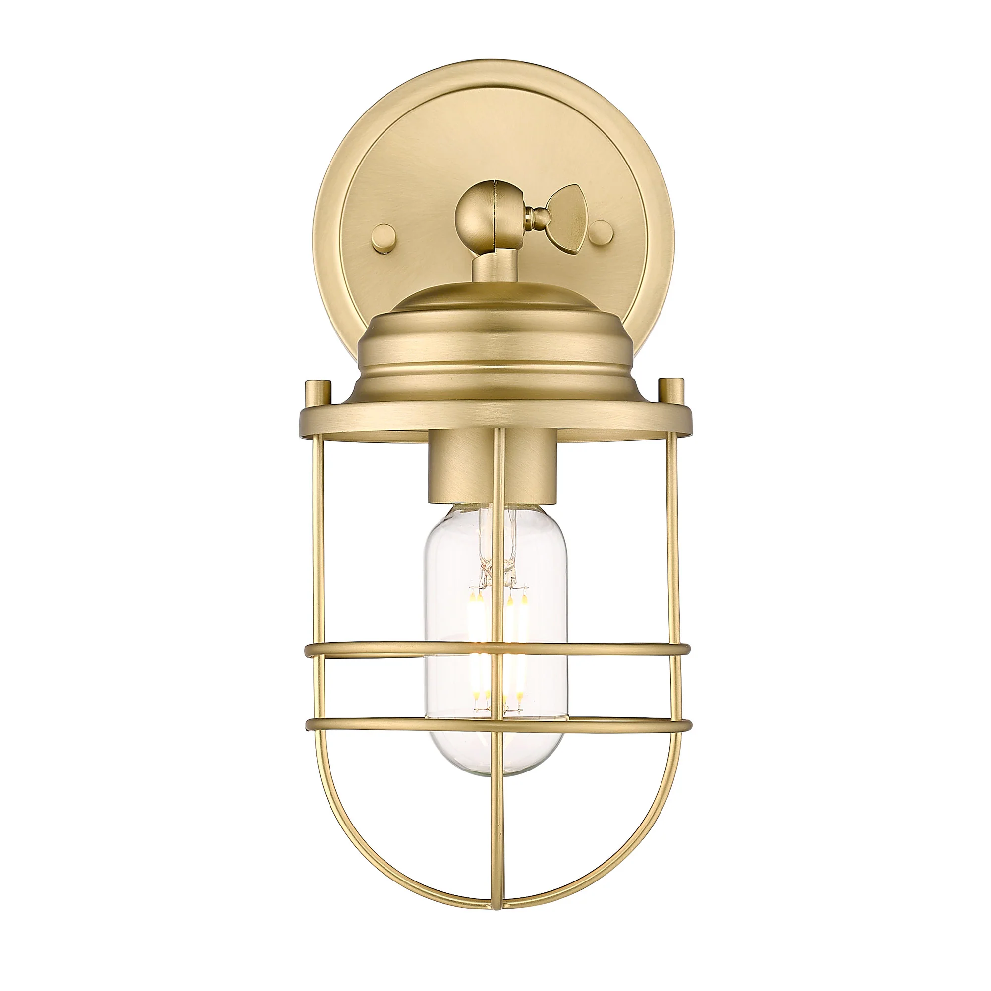 Seaport 1-light Wall Sconce in Brushed Champagne Brass - Image 3