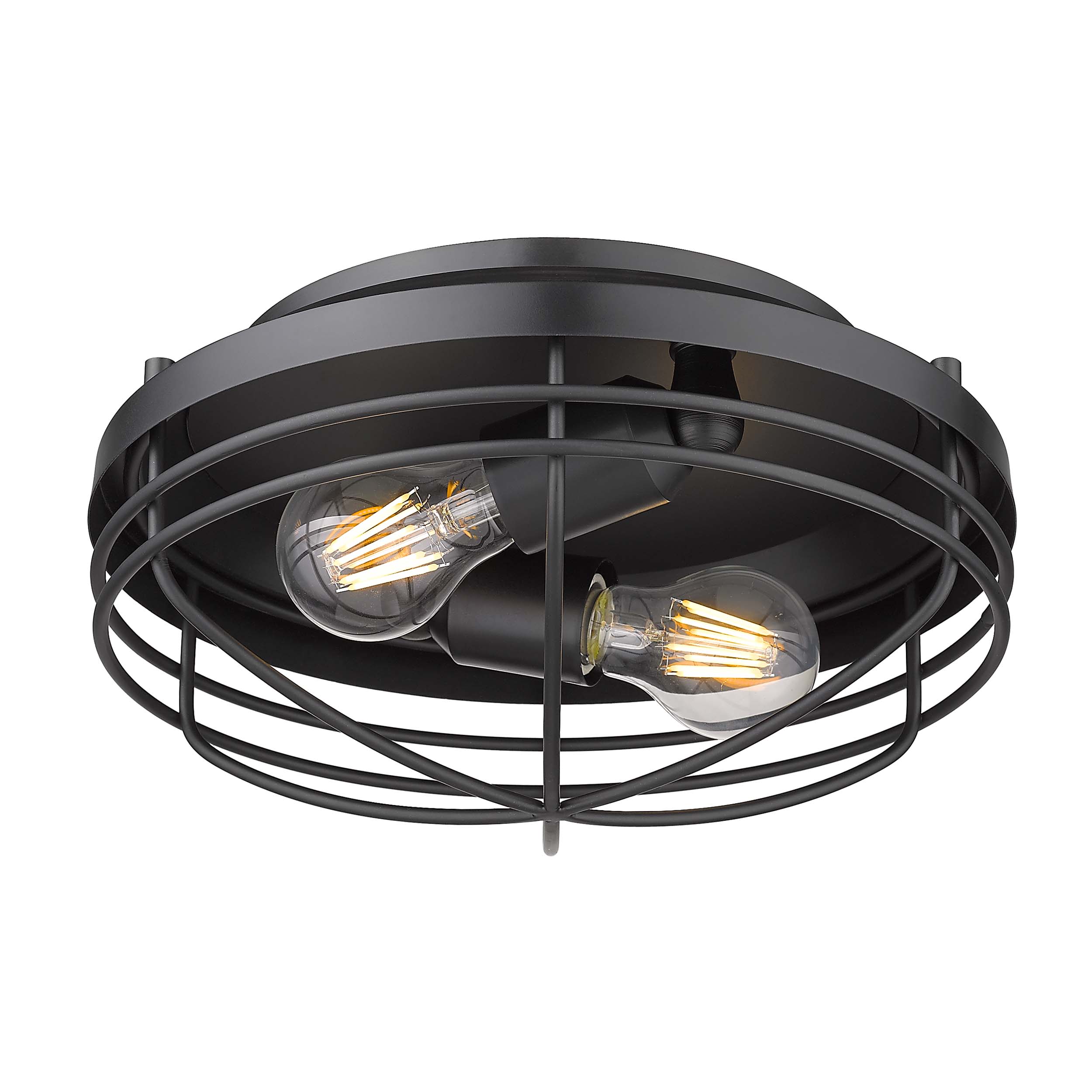Seaport 2-light Flush Mount in Matte Black - Image 3