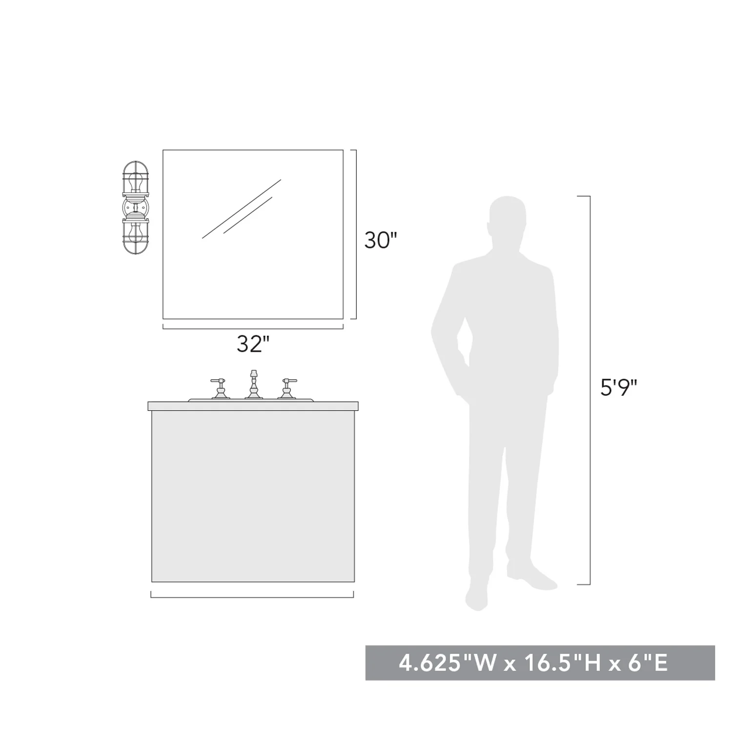 Seaport 2-light Vanity in Matte Black - Image 5