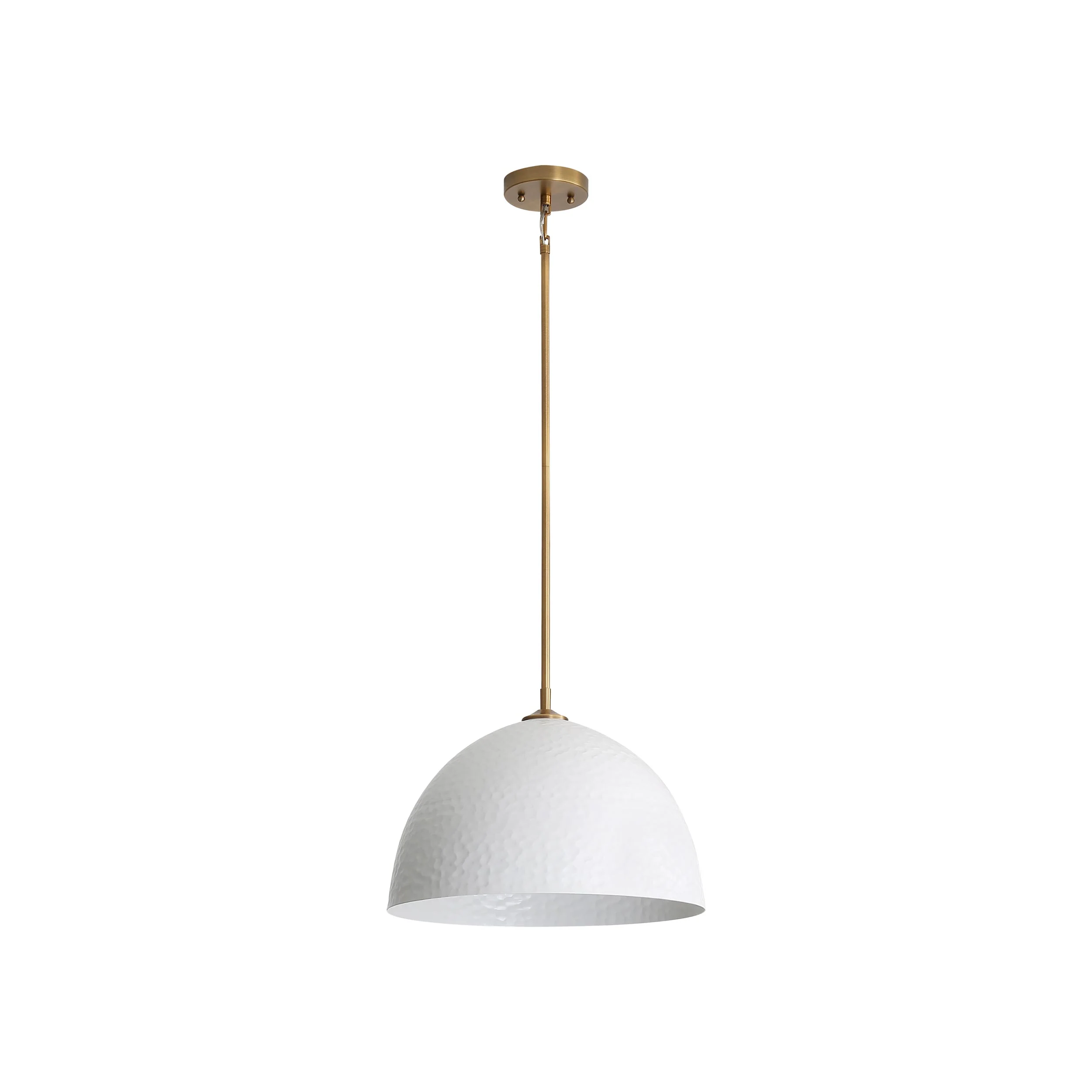 Shepard 1-light Pendant in Modern Brass and Matte White shade - Image 2