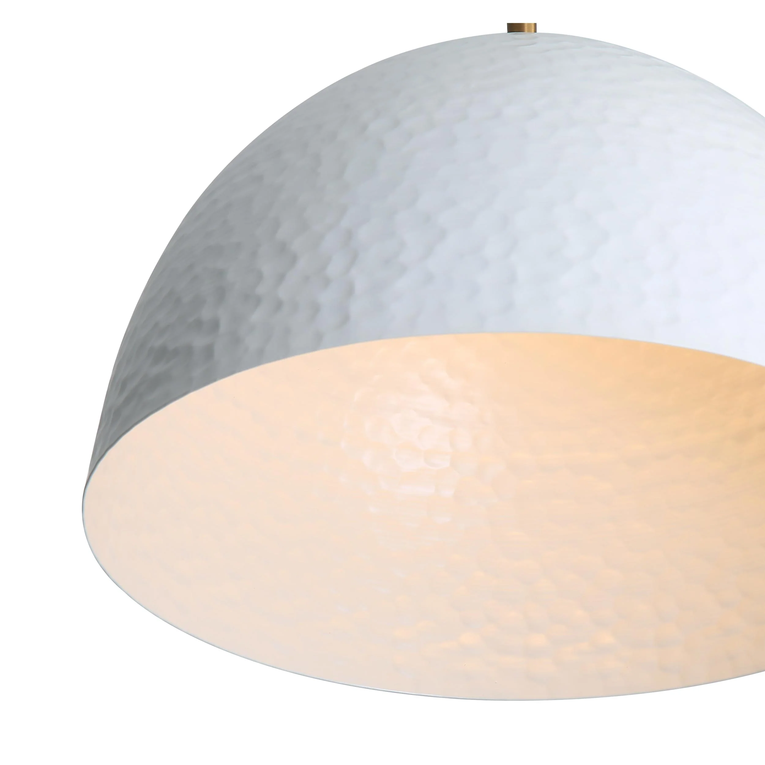 Shepard 1-light Pendant in Modern Brass and Matte White shade - Image 3