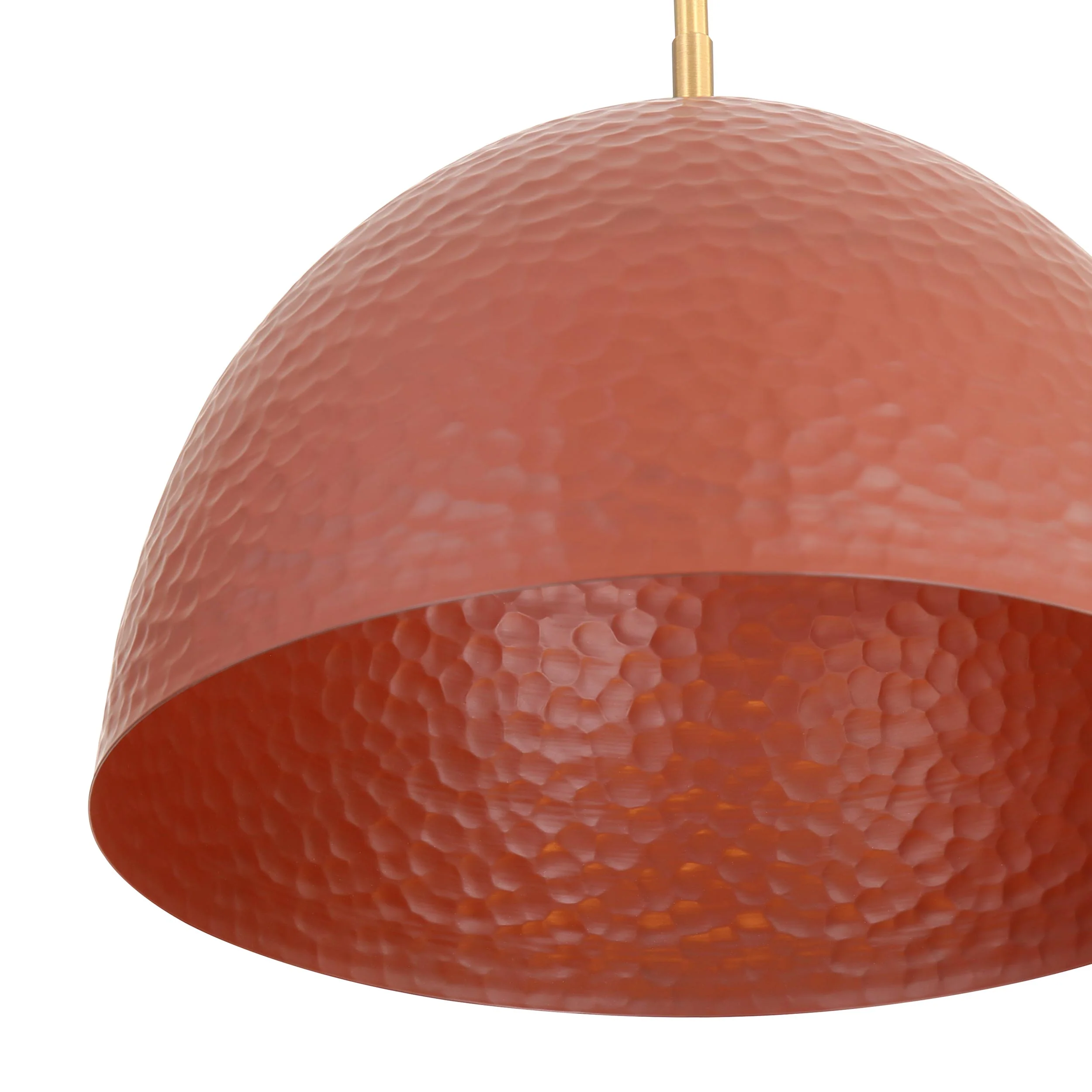 Shepard 1-light Pendant in Modern Brass and Russet Clay shade - Image 3