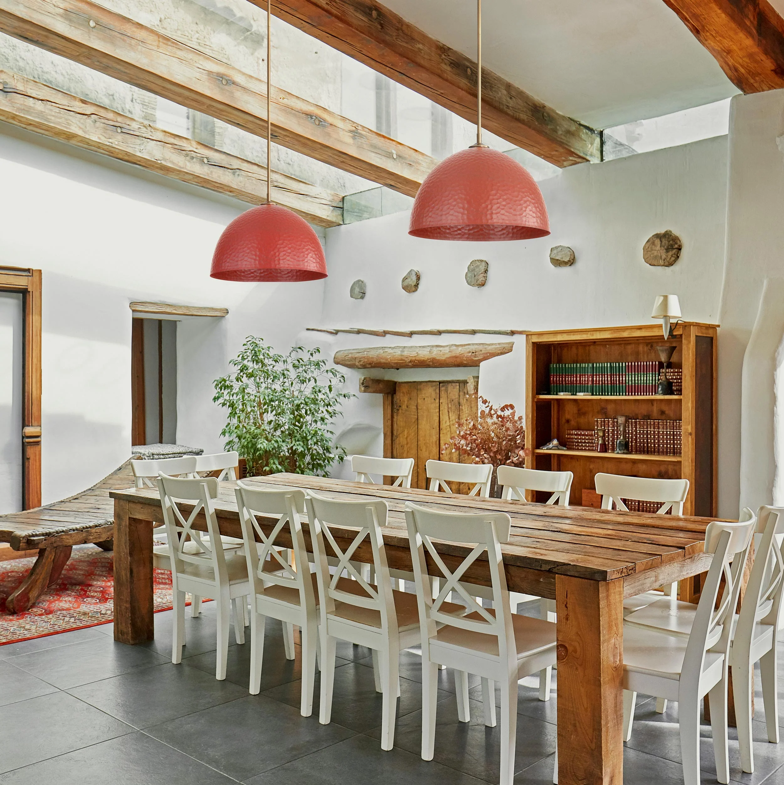 Shepard 1-light Pendant in Modern Brass and Russet Clay shade - Image 5