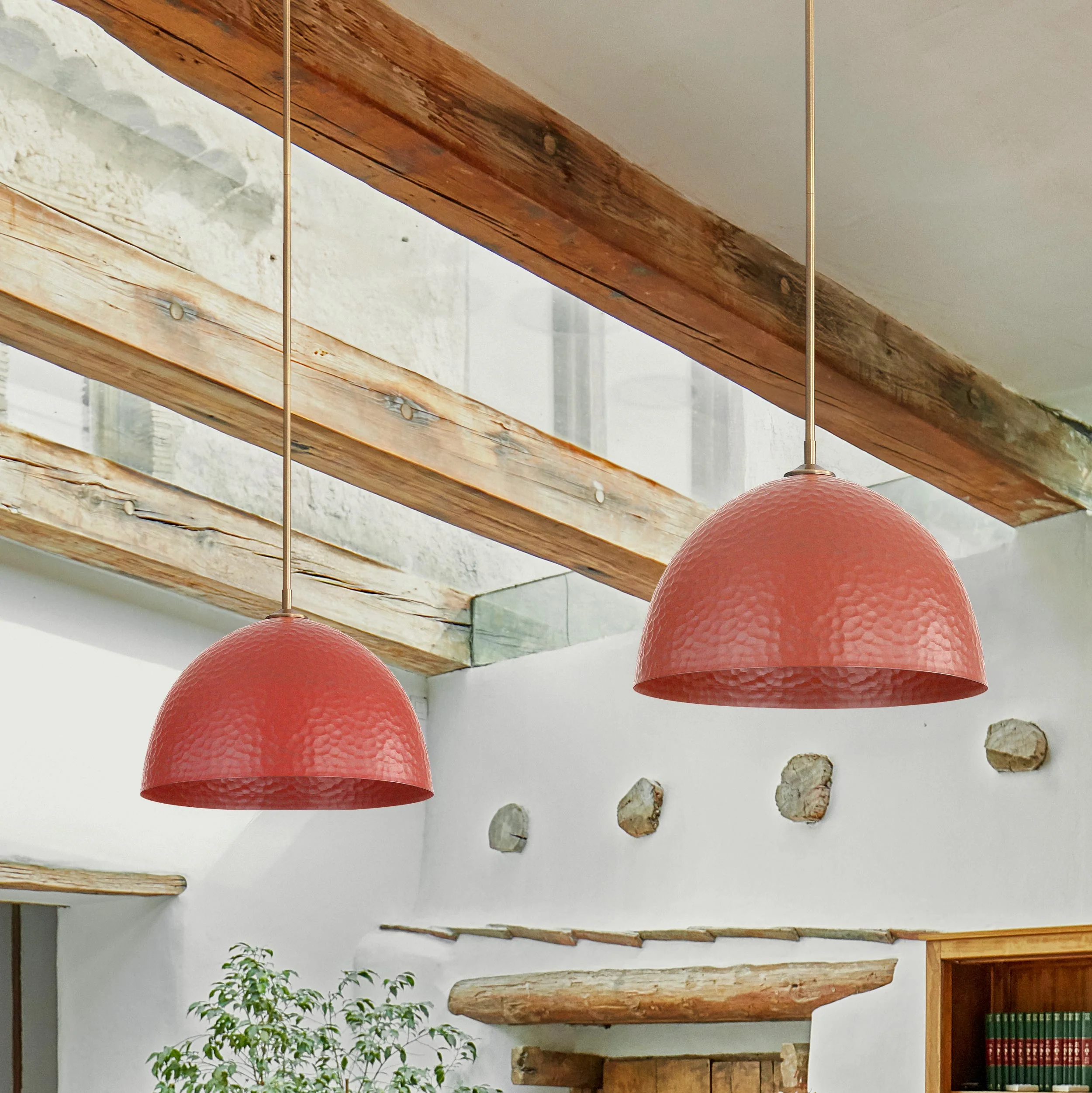 Shepard 1-light Pendant in Modern Brass and Russet Clay shade - Image 6
