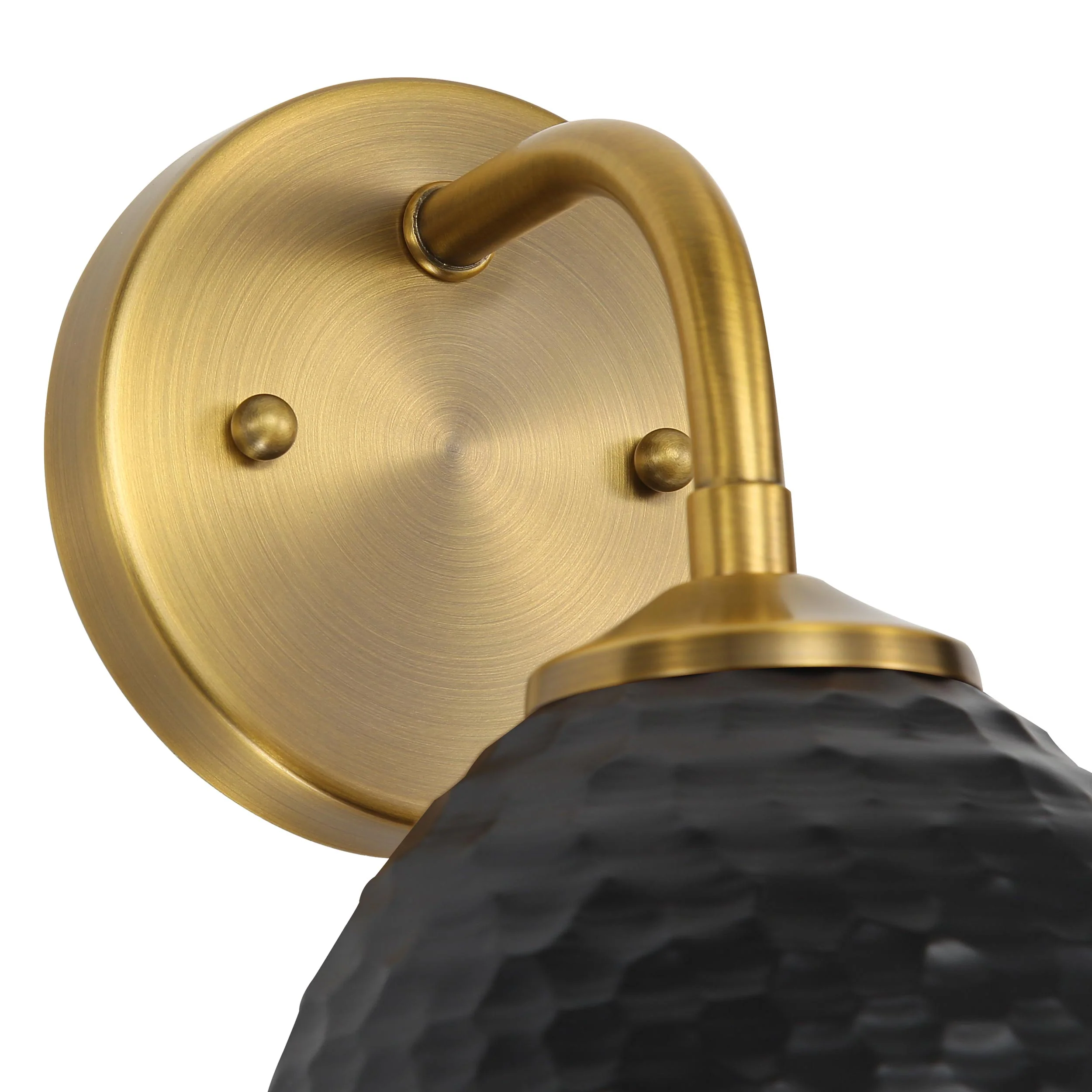 Shepard 1-light Wall Sconce in Modern Brass and Matte Black shade - Image 5
